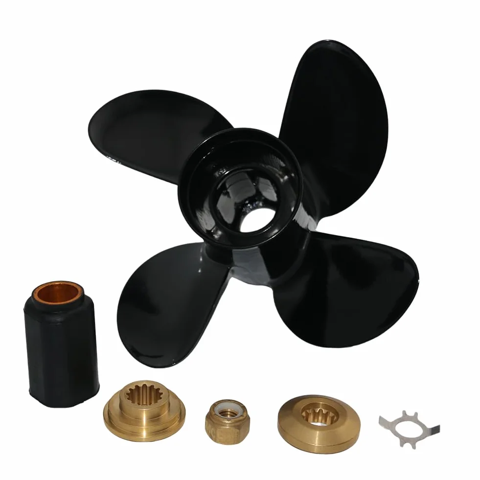 Boatman Elica fuoribordo 4 pale Mercury 25-70 CV 13 scanalature kit hub intercambiabile