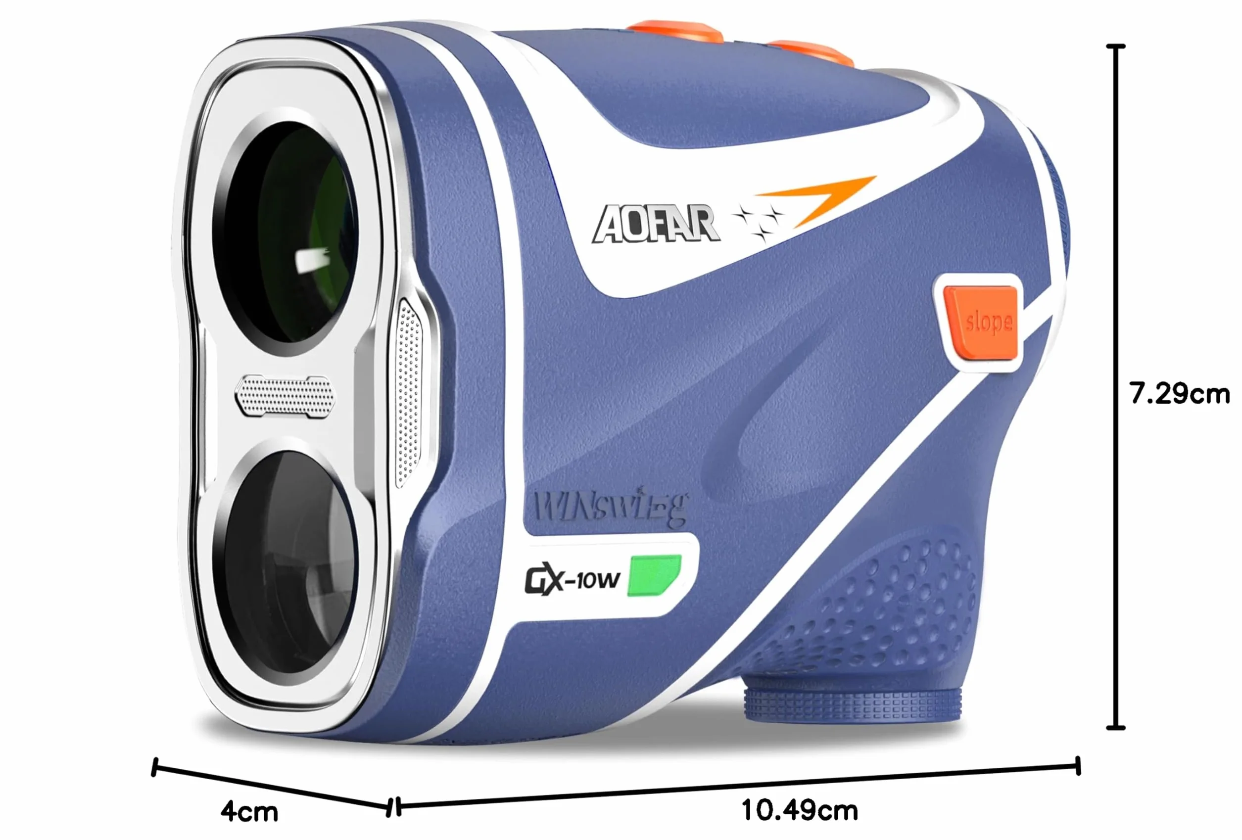 AOFAR GX10 Telemetro da golf 1200Y con funzione di regolazione automatica del display a colori rossi, funzione magnetica, inclinazione on/off con spia, modalità scansione, Blocco della bandiera