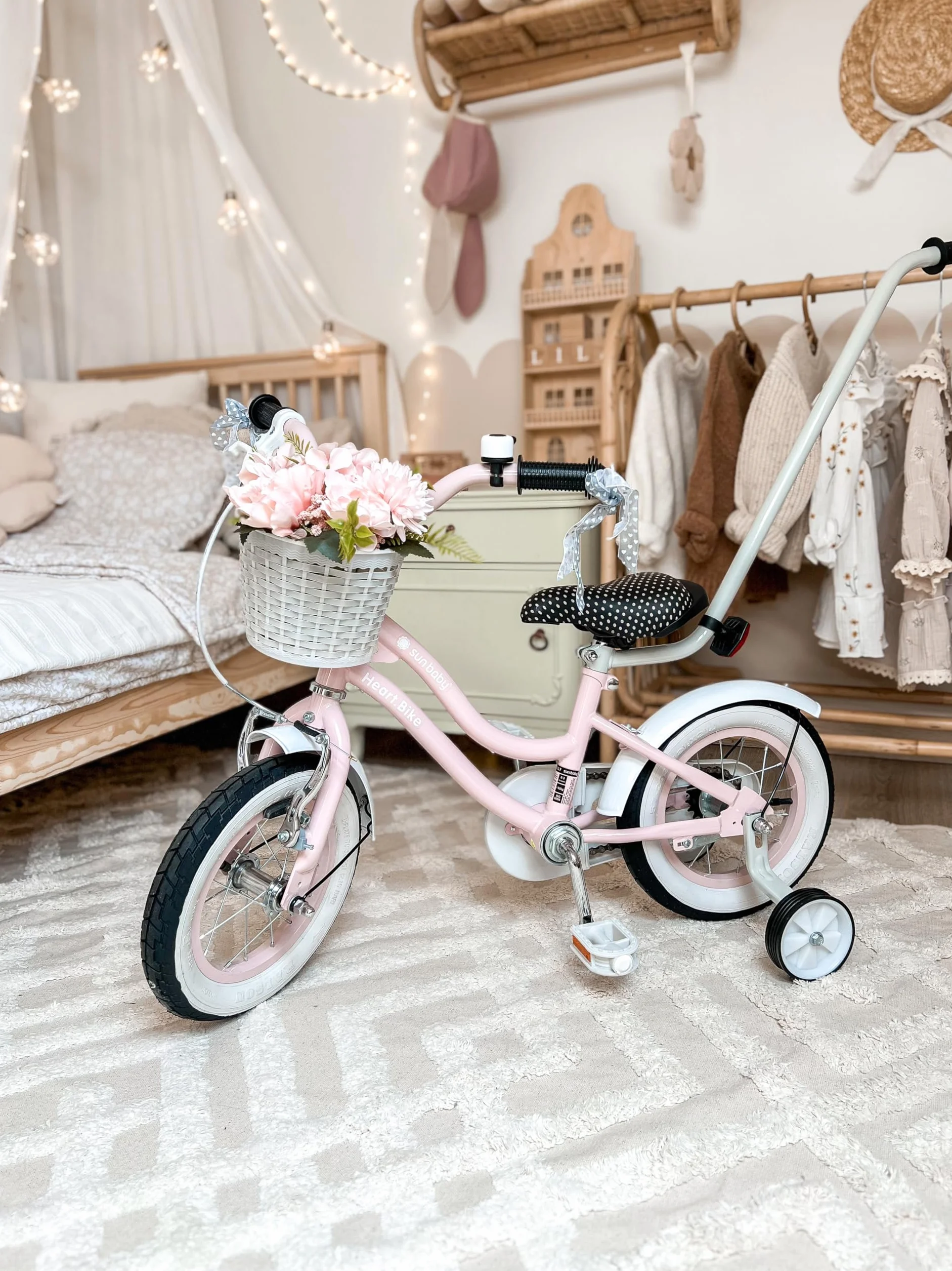 Sun Baby Barra di Spinta per Bambini Supporto per Bicicletta Dispositivo per Imparare
