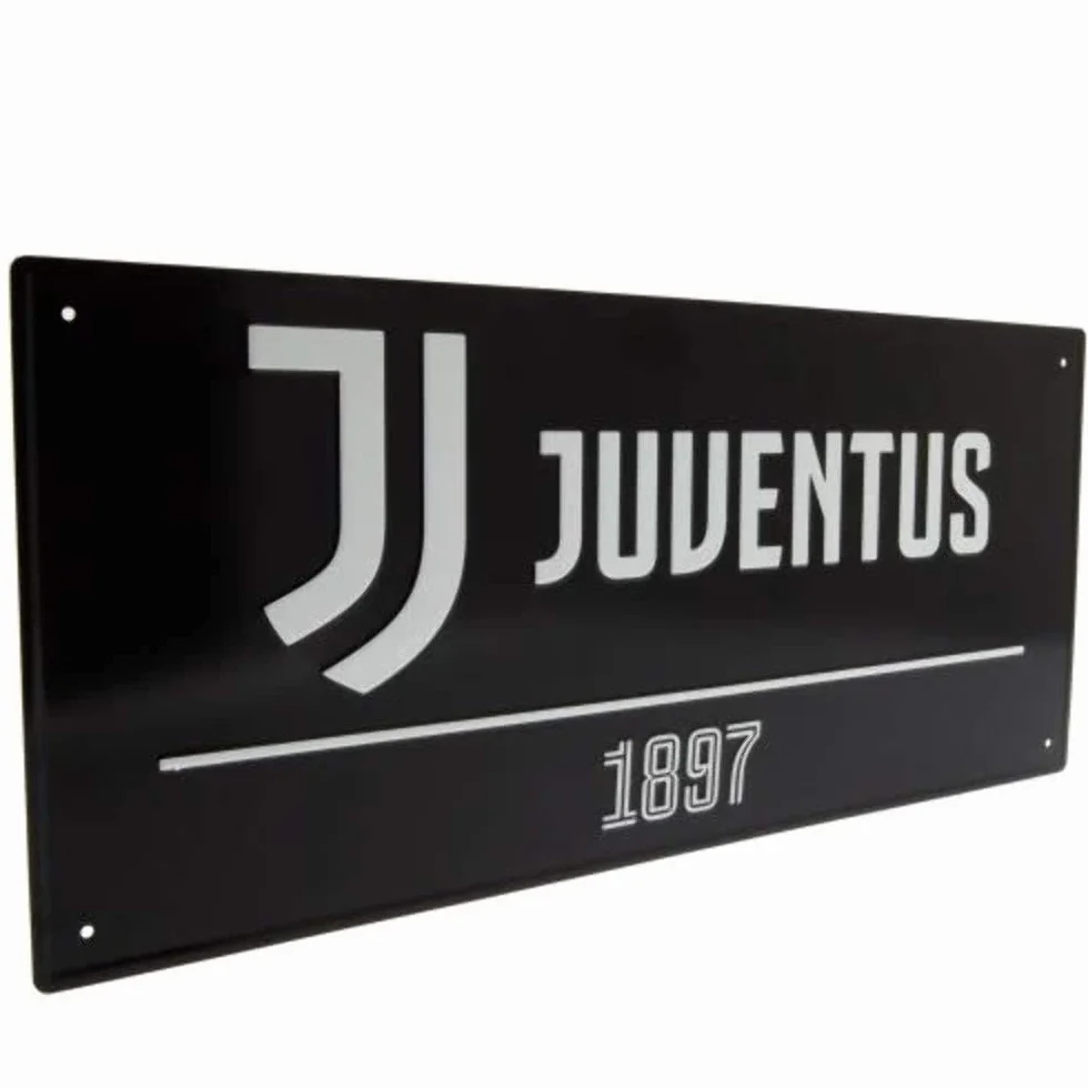 Segno stradale nero Juventus FC