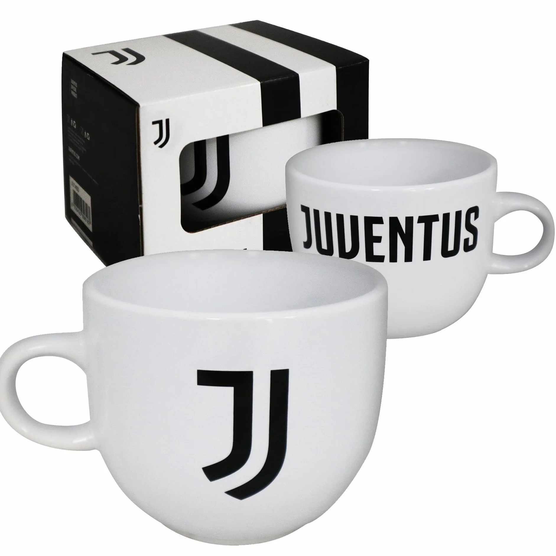Tazza Jumbo da Latte Ufficiale Bianconera Logo Stemma JJ in Scatola Regalo Originale