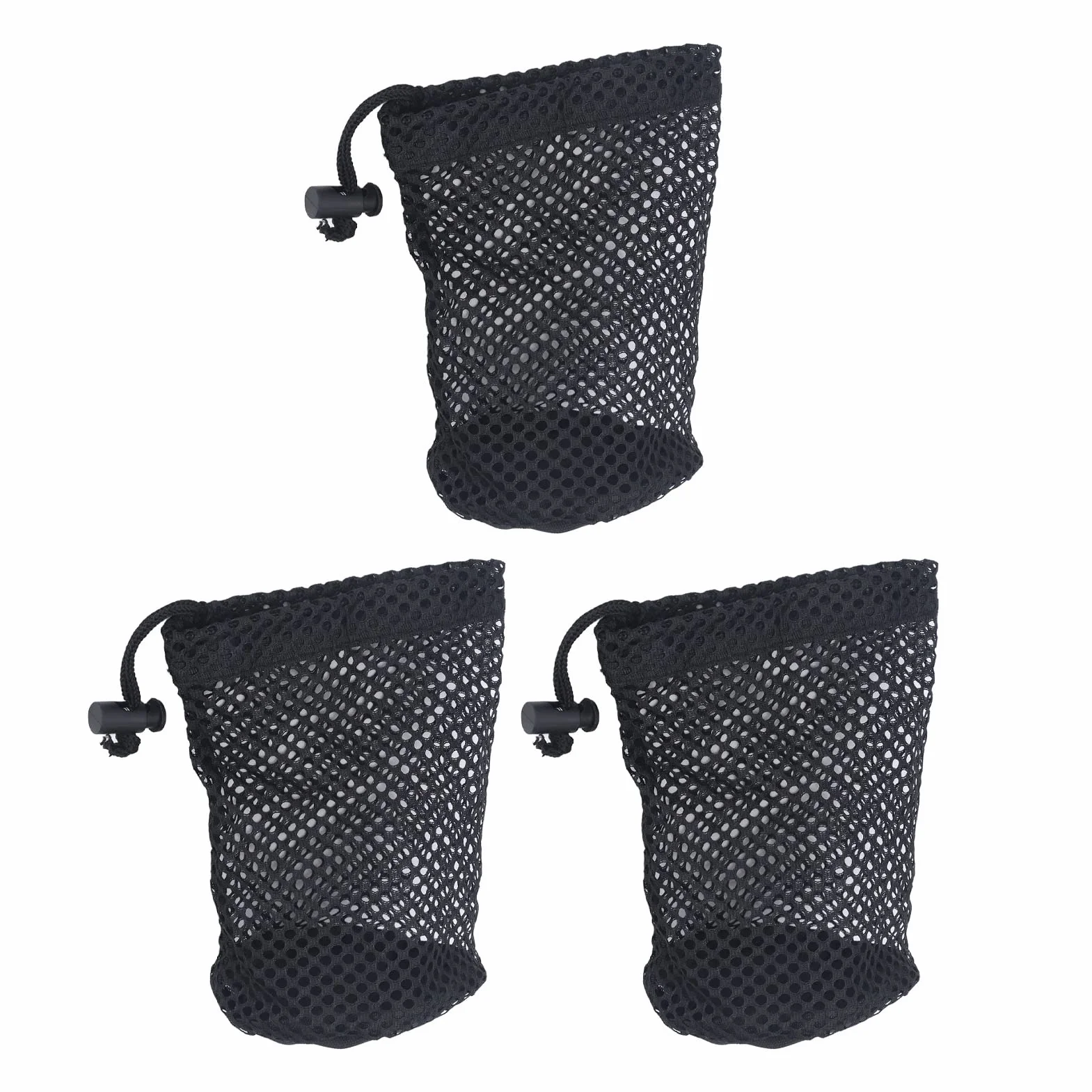 Borsa da golf in rete nylon nero per palline da 12 a 16