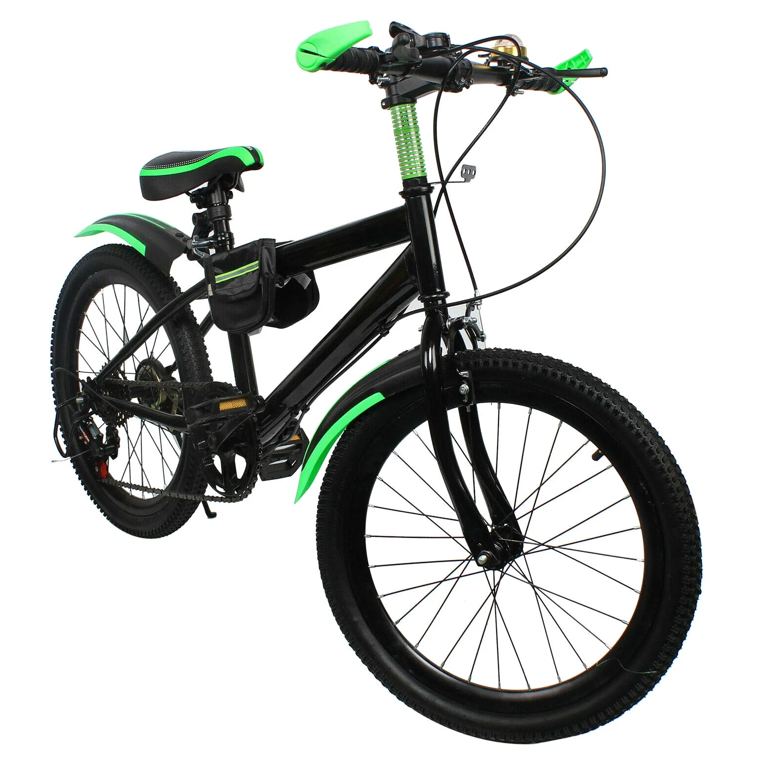 Mountain bike da 20", bicicletta per bambini con parafanghi, 7 marce, per ragazzi e ragazze, in acciaio al carbonio, idea regalo per bambini da 125 cm a 155 cm