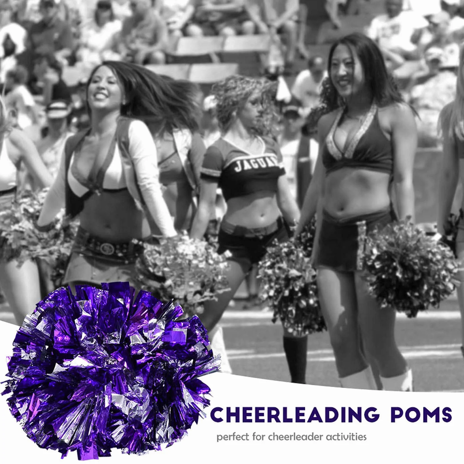 Pompon da Aerobica Cheerleader 29 cm Fiori a Mano per Costumi di Danza