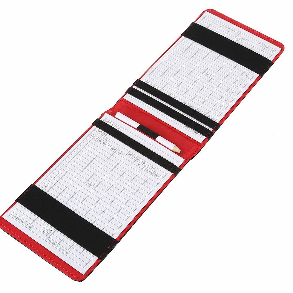 Tbest Titolare di Segnapunti da Golf in Pelle, Porta Carte, Portamonete e Accessori Sportivi con Matita