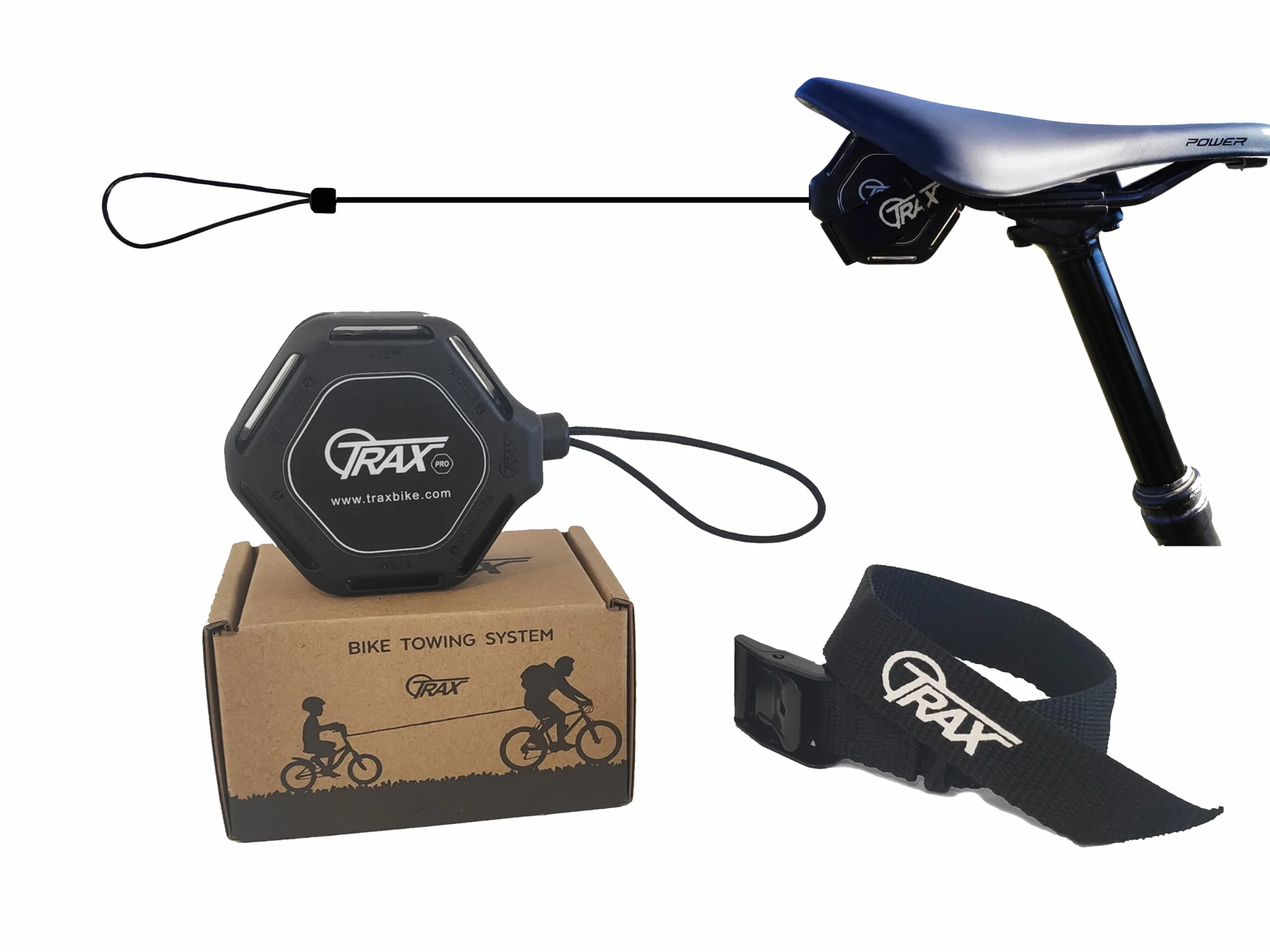 Trax Pro Autoretrattile Sistema di Traino per Bicicletta 130 kg