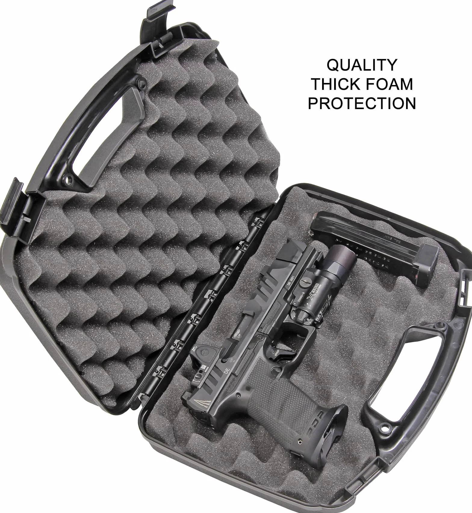 MTM 807-40 - Custodia per pistola a mano single-up fino a 6" revolver, USA Made, colore: Nero