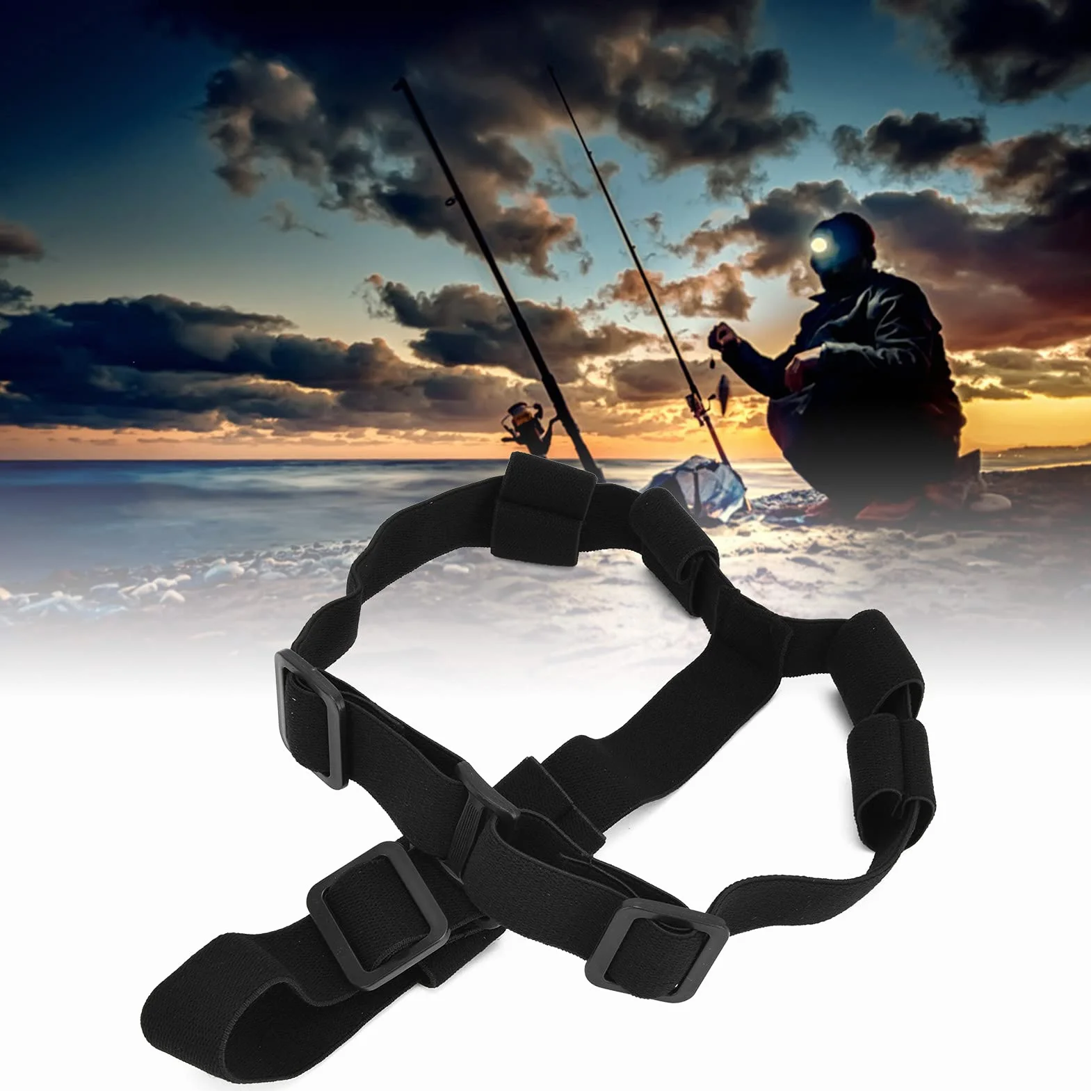 Cinghia di Ricambio per Lampada Frontale LED, Fascia Elastica Universale 18-33 mm, Accessorio per Torcia da Minatore