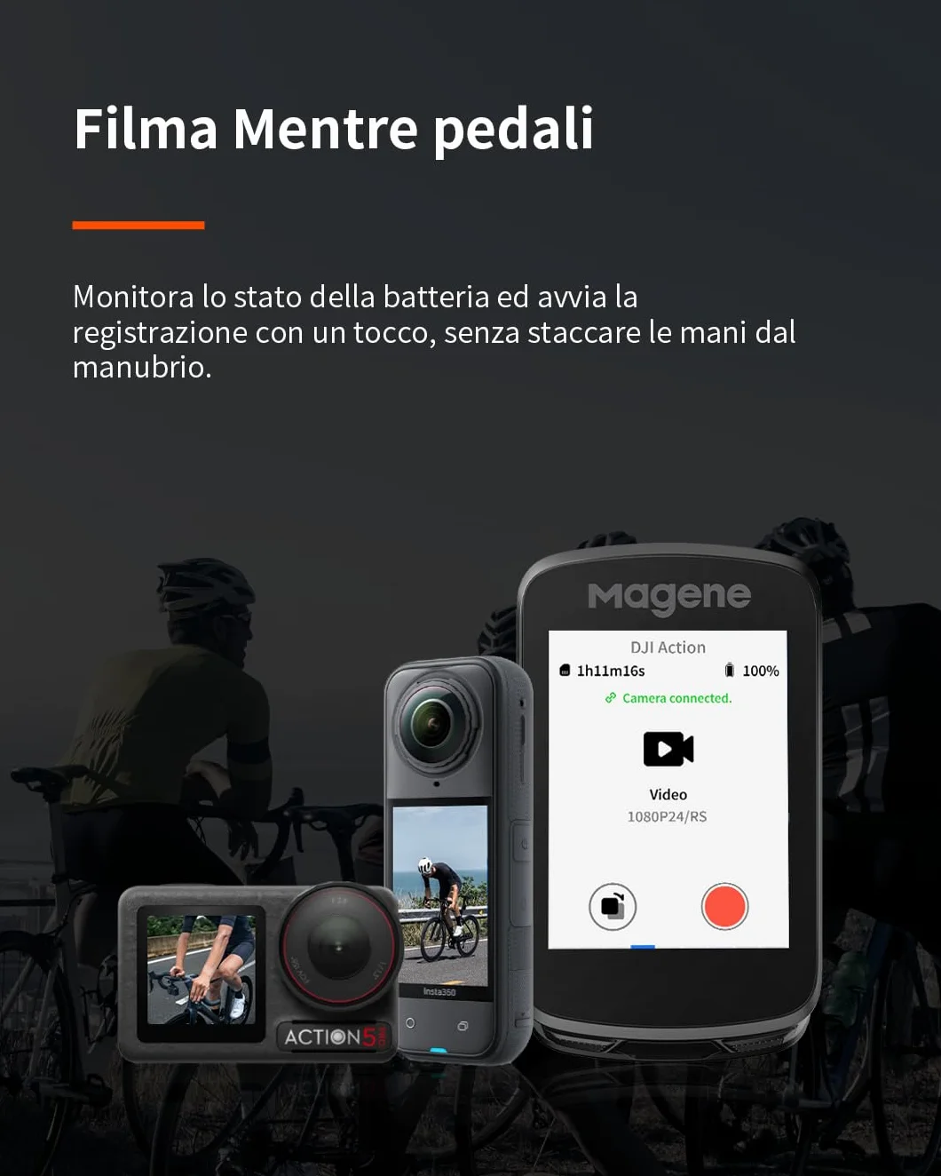 Magene C606 V2 Ciclocomputer, Wi-Fi Bluetooth, ClimbPro, Nawigacja