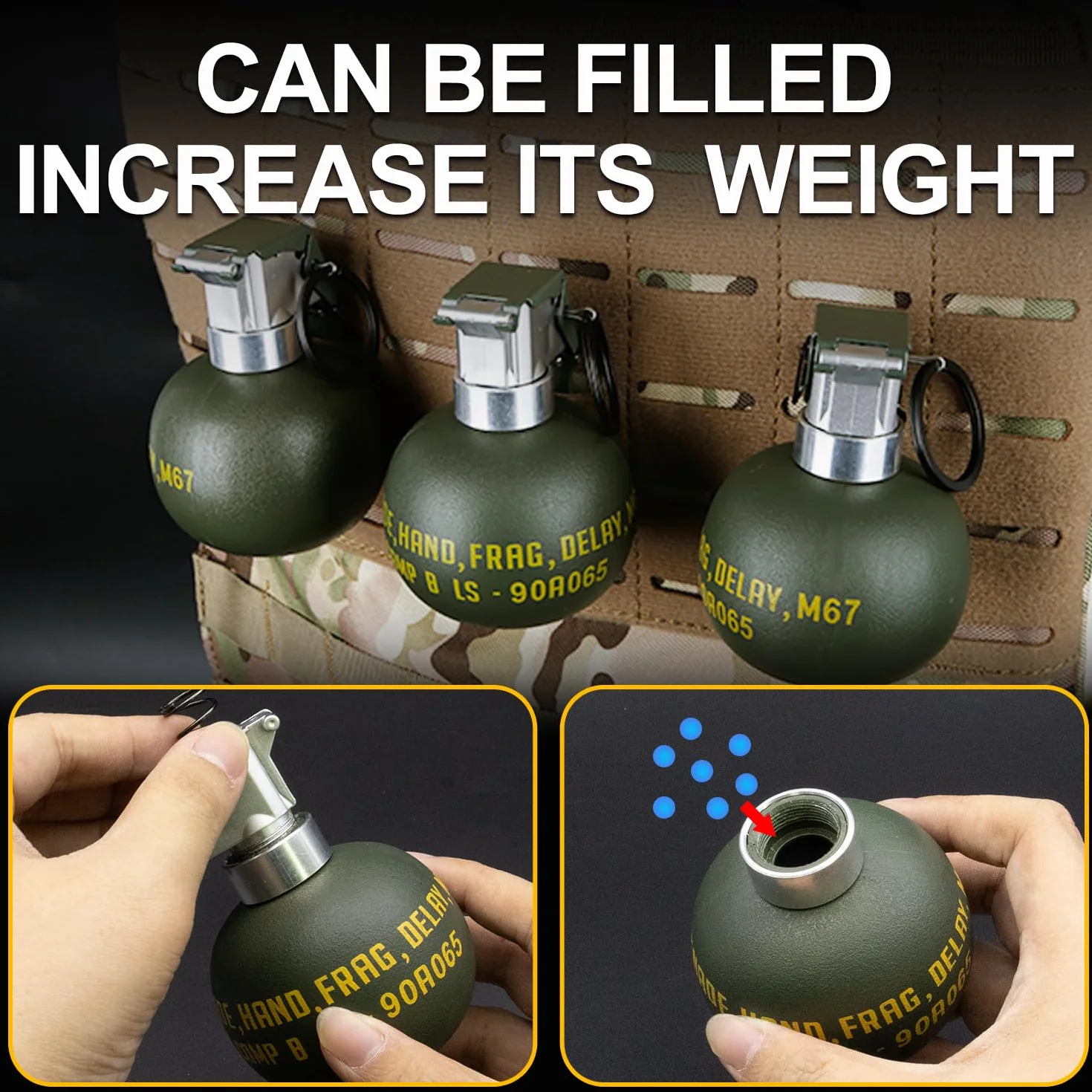 Zhongren Dummy Grenade Toy Plastic CS Airsoft Tactical Gear Accessori Cosplay Movie Props Outdoor