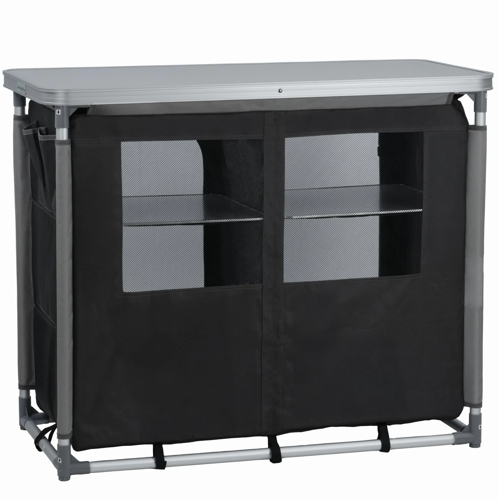 CampFeuer Armadio da campeggio cucina con struttura in alluminio 102 x 47 x 82 cm