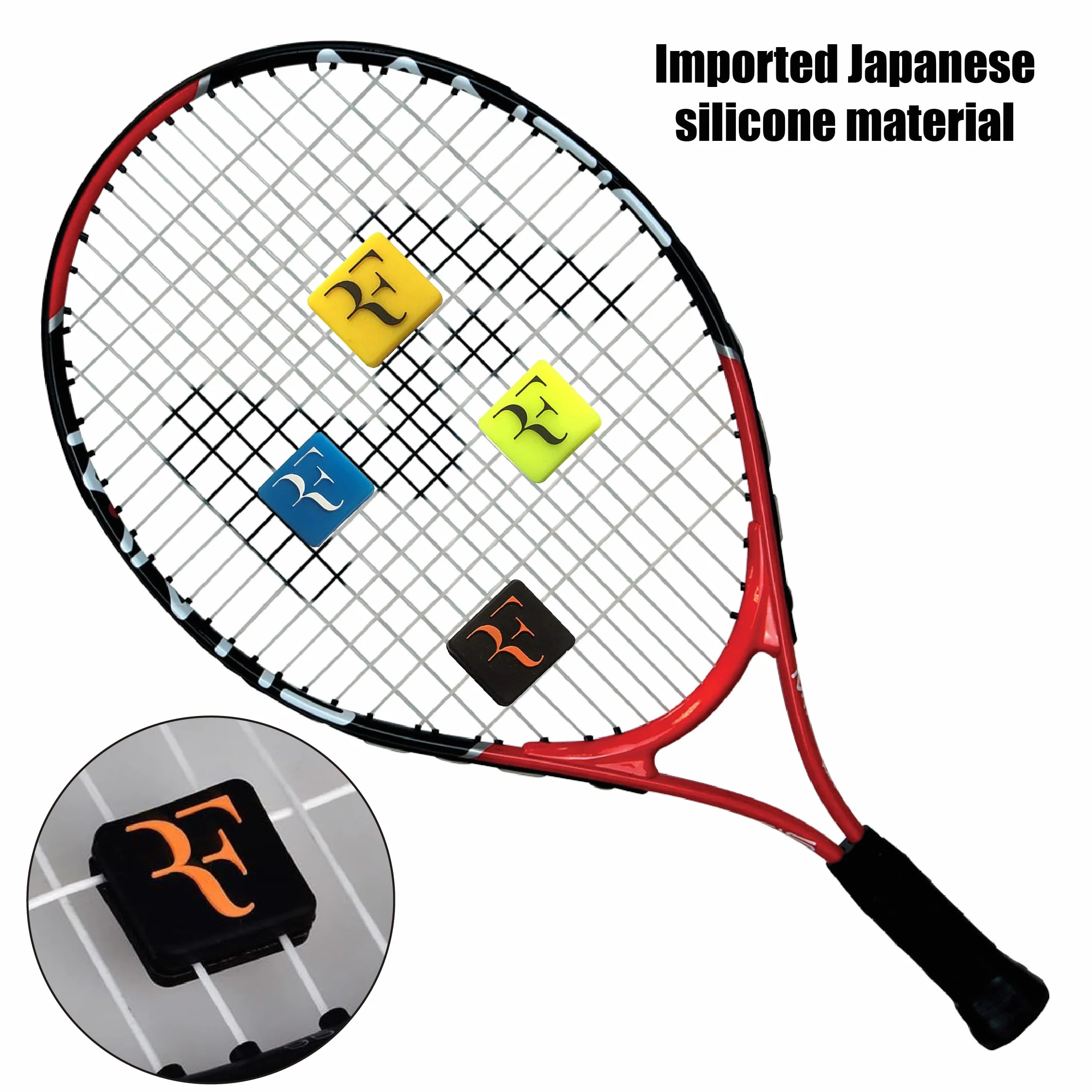 Ammortizzatore per Racchetta Tennis 6pcs Silicone Anti-Vibrazione Anti-Skid
