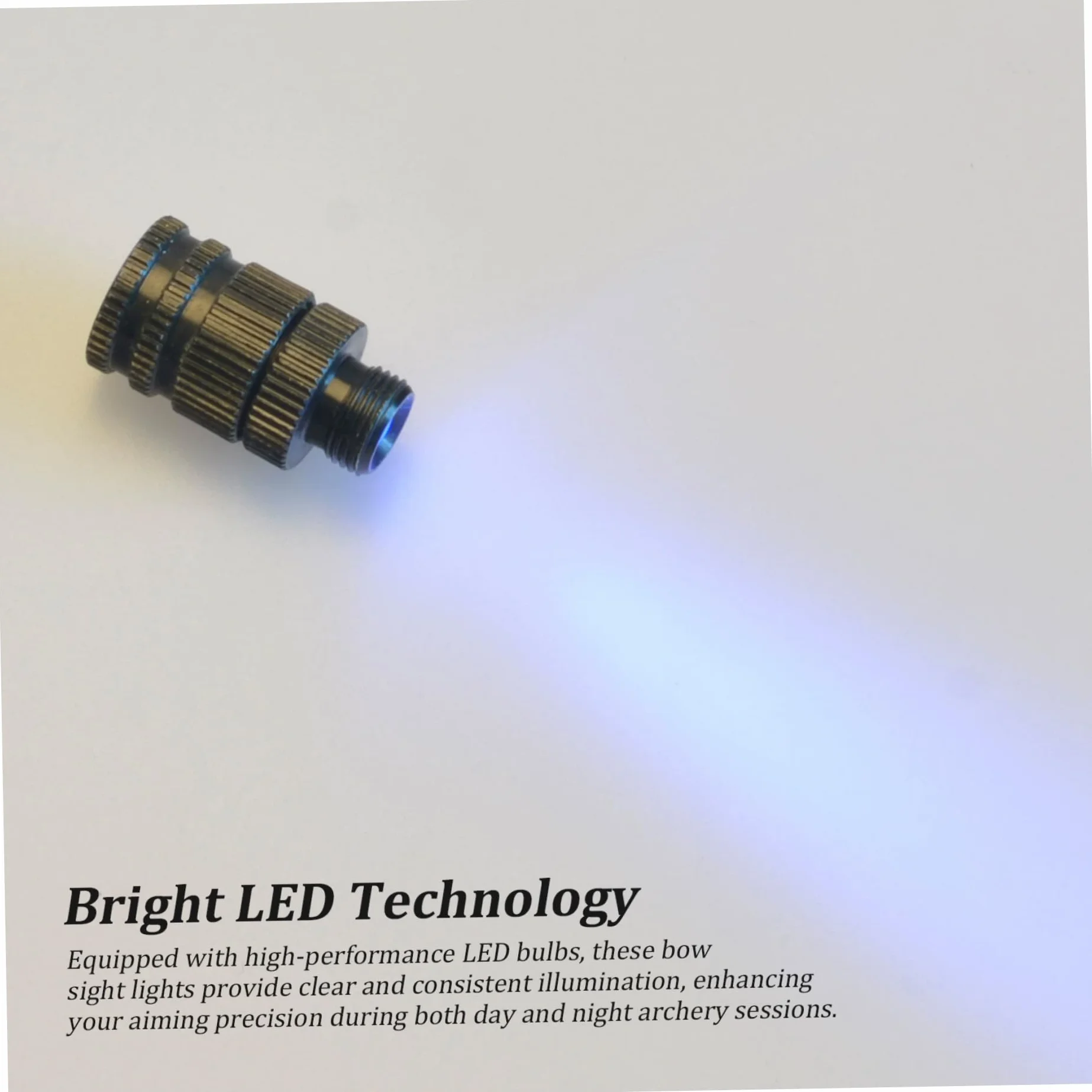 Luce per mirino per arco a LED universale in alluminio 2 pezzi con batteria