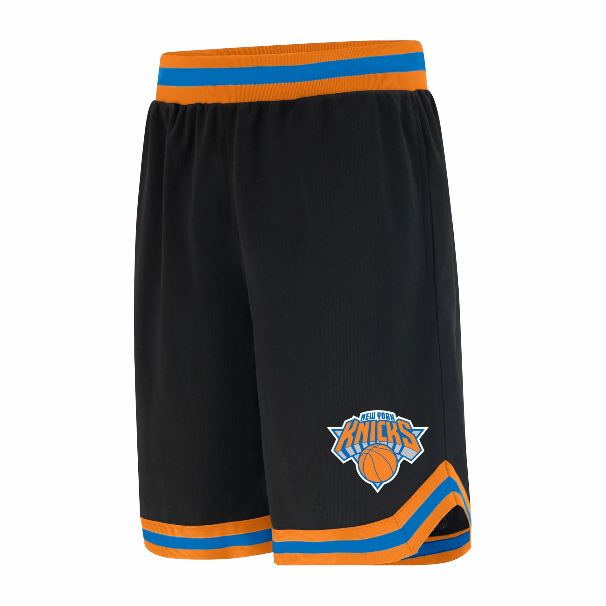 NBA Ultra Game GSM3547F Woven Team Logo Poly Mesh Basket Shorts Nero, M