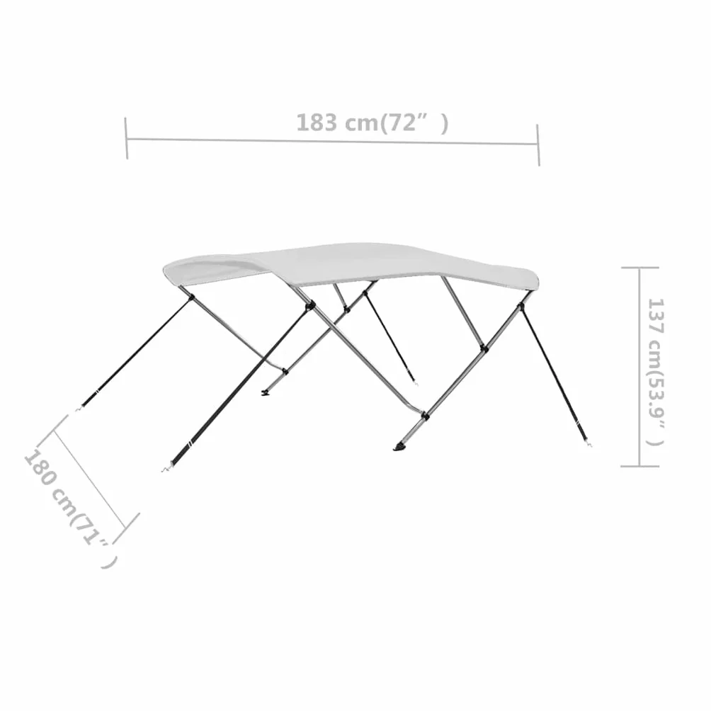 vidaXL Bimini di Prua con Tendalino Tenda per Barca Colori/Dimensioni Diverse
