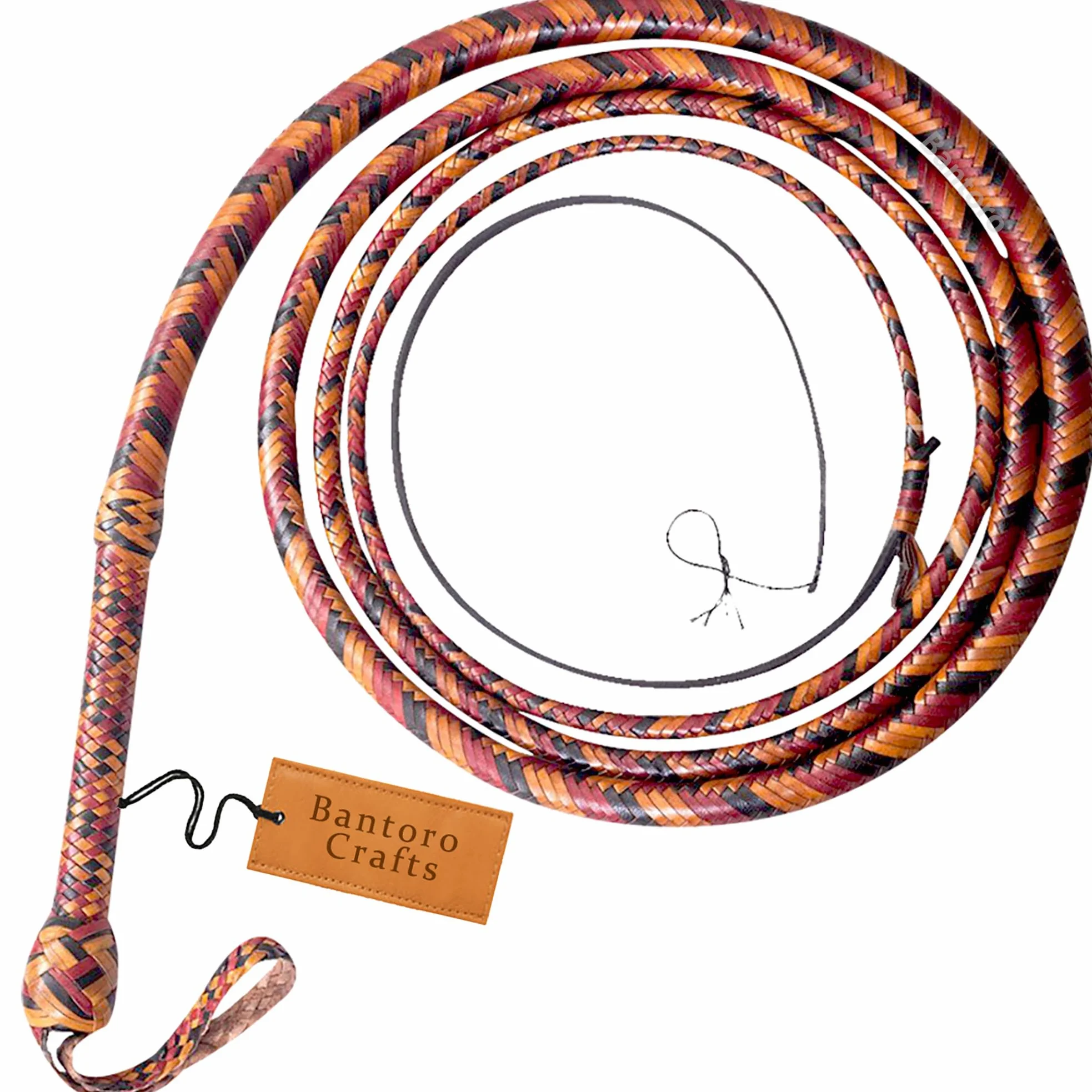 Marrone Nero e Rosso Frusta in Pelle di Canguro Bullwhip16 Trecce Fili Pelle Intrecciata Frusta Che schiocca Forte