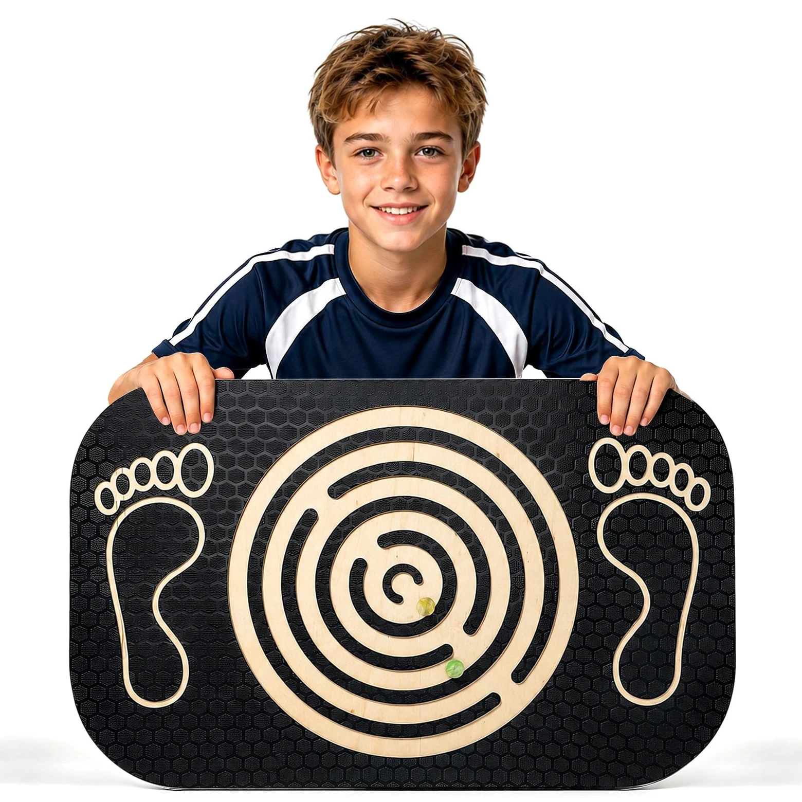 Balance Board in legno con labirinto, per bambini, per fitness e yoga, con labirinto a sfera, per sport interattivi in famiglia