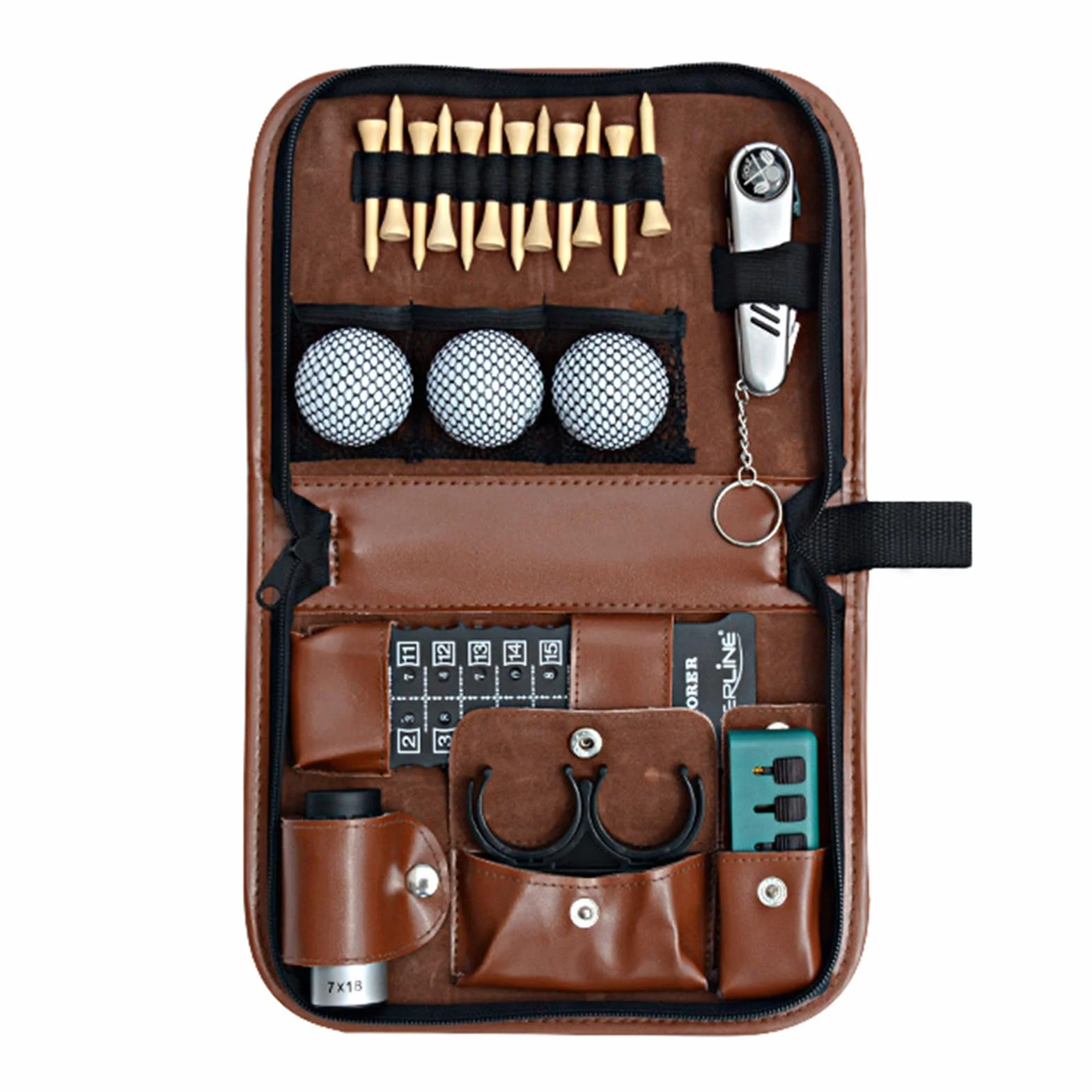 Kit di Attrezzi da Golf in Pelle, Strumento da Golf Sport Esterno per Golfista