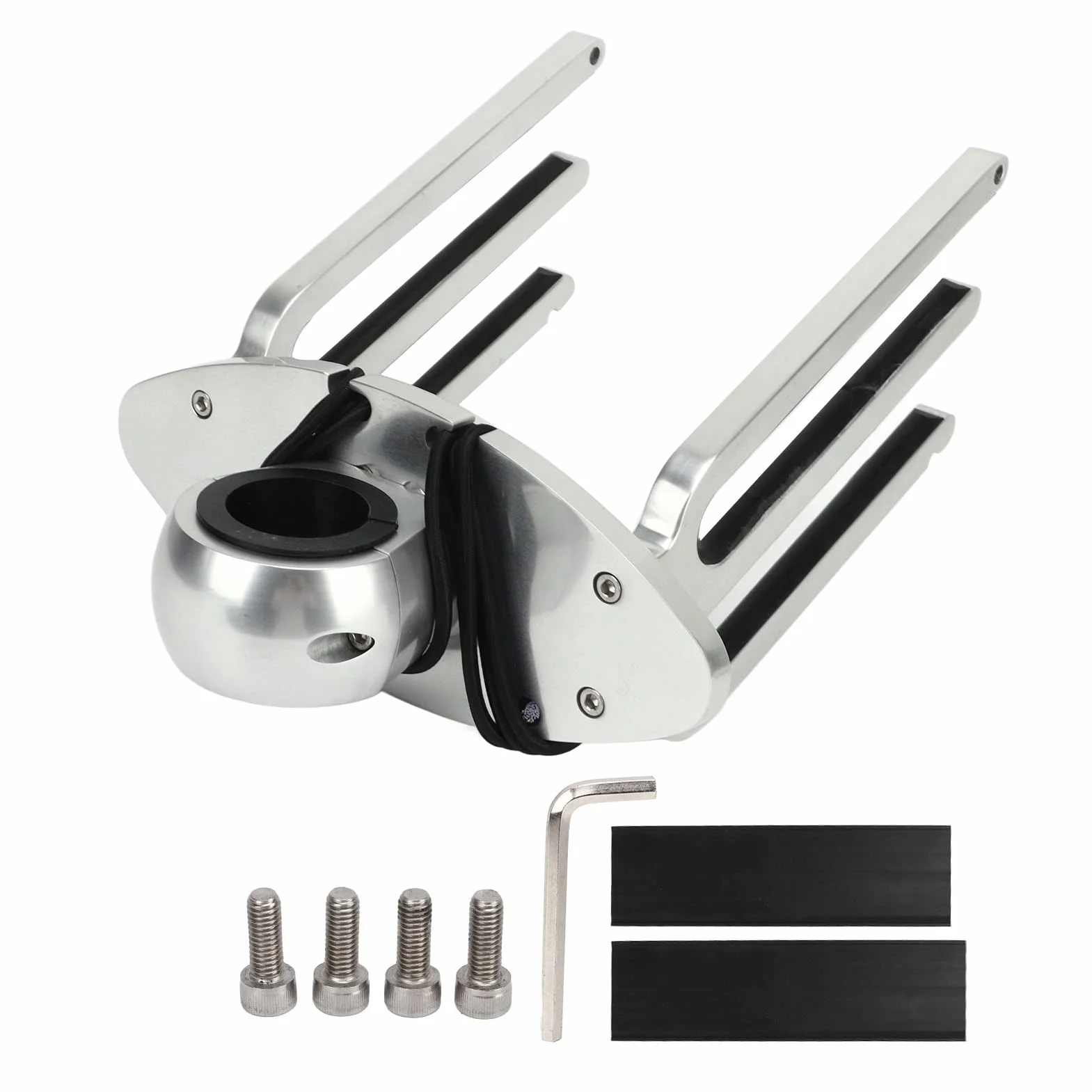 Aramox Wakeboard Rack Staffa di Supporto per Torre Regolabile in Alluminio Lucidato per Tubo da 1,89-2,48 Pollici