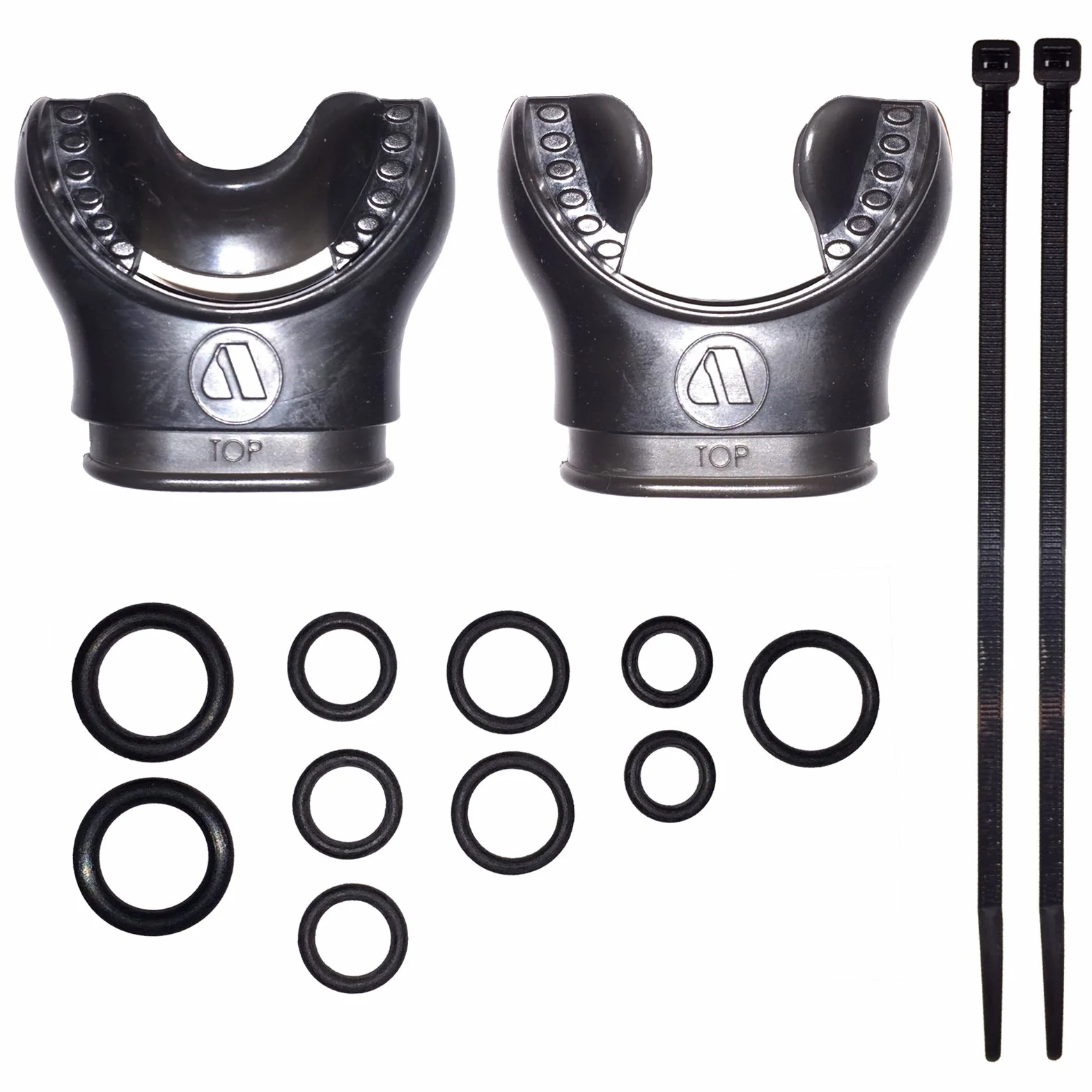Apeks Kit da viaggio bocchini subacquei silicone nero 14 pezzi
