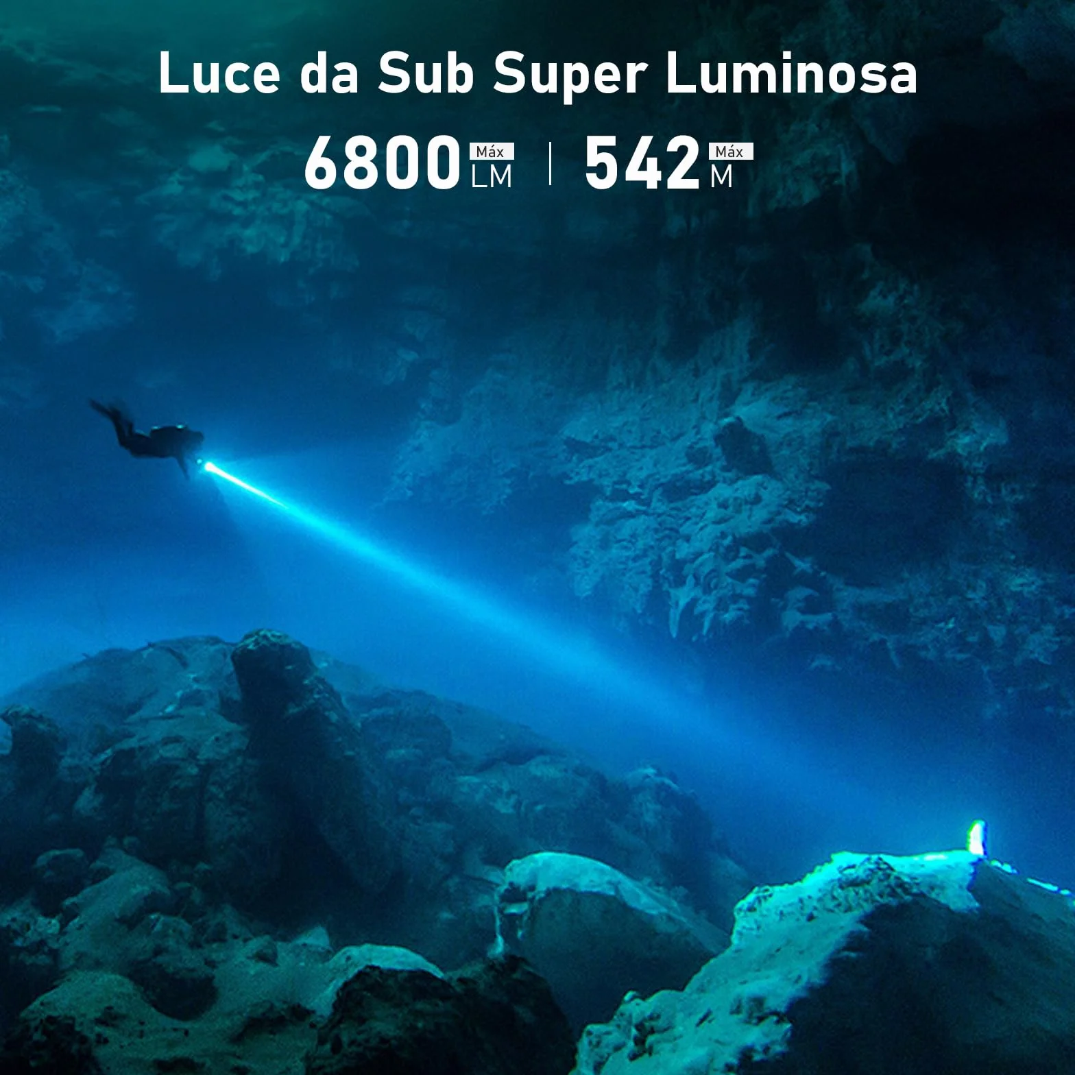 Sofirn SD09L Torcia LED da immersione 6800 lumen