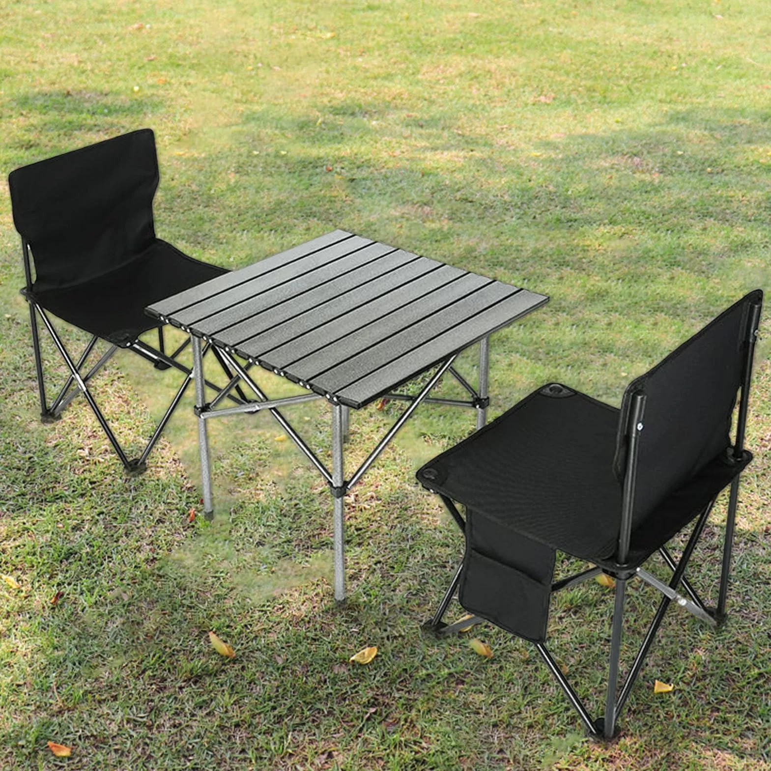 Sedie da campeggio con tavolo pieghevole Oxford leggero portatile per adulti