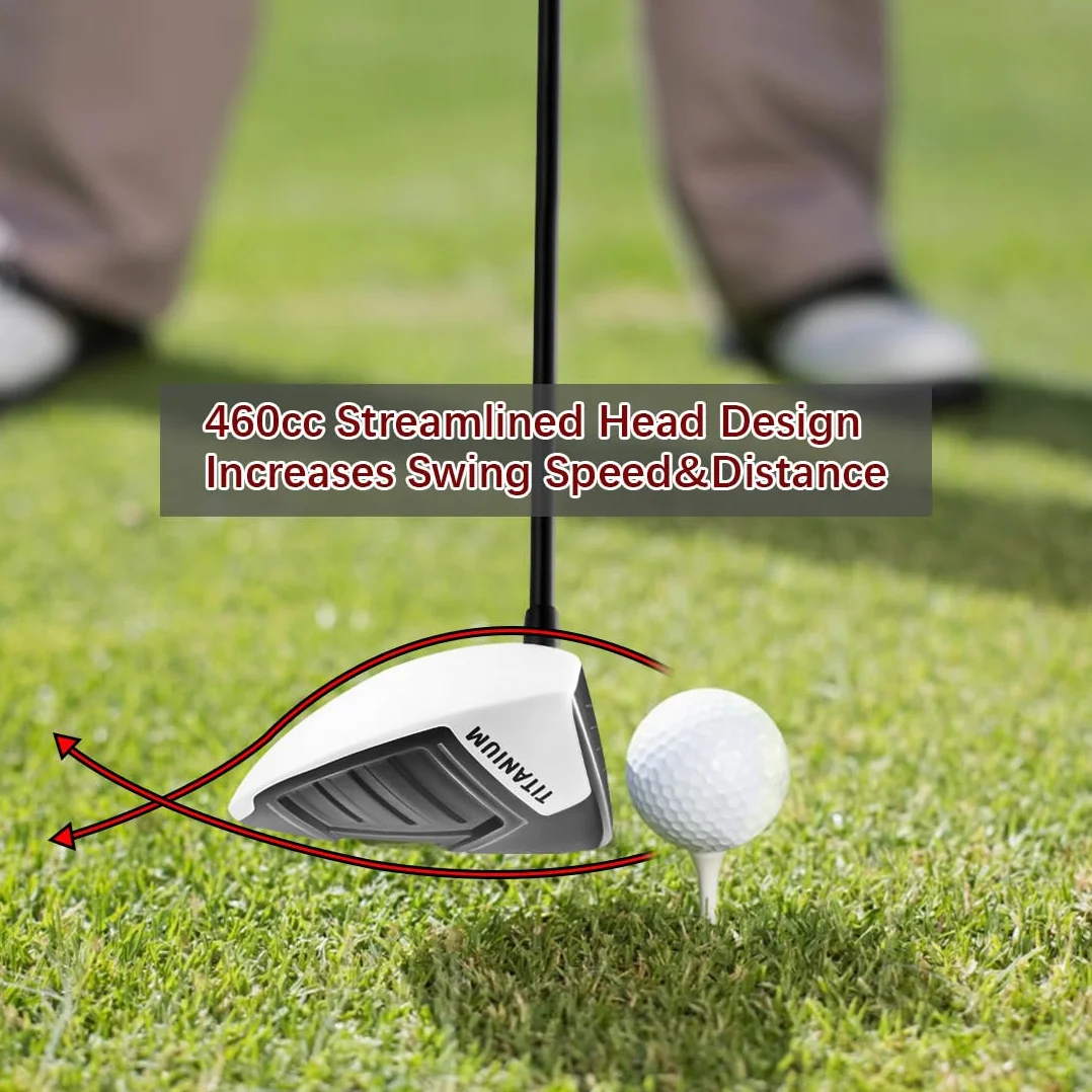 Mazel Driver da golf in titanio per destrorsi 460 CC