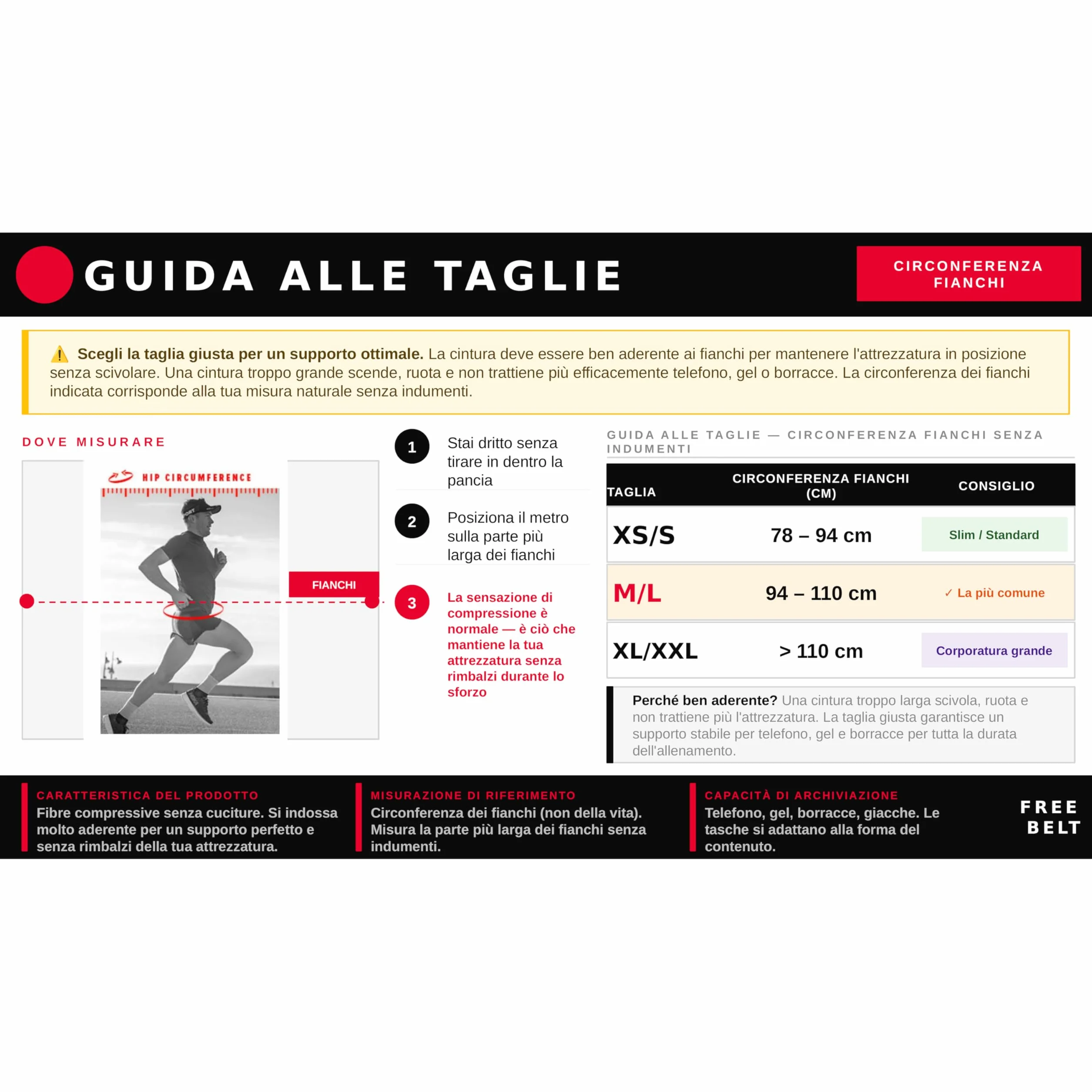 COMPRESSPORT Free Belt & Pro Cintura da trail Ultraleggera 6 ore autonomia