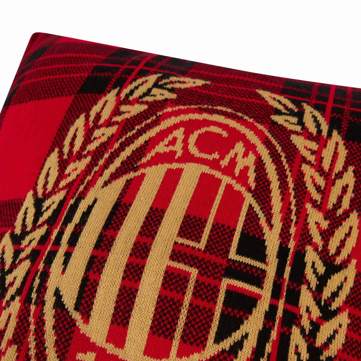 Cuscino A Quadri A.C. Milan Cotone 40x40 cm Prodotto Ufficiale