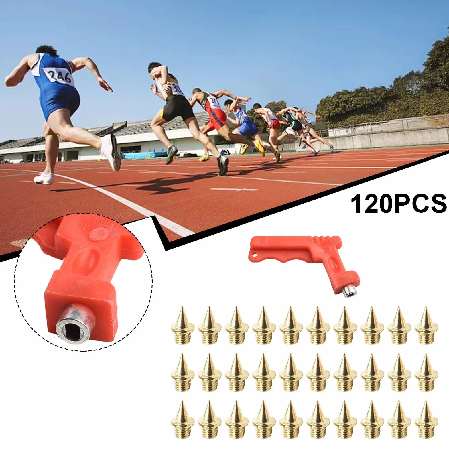 Punte da corsa 1/4 pollici acciaio 7 mm per scarpe atletica Cross Country