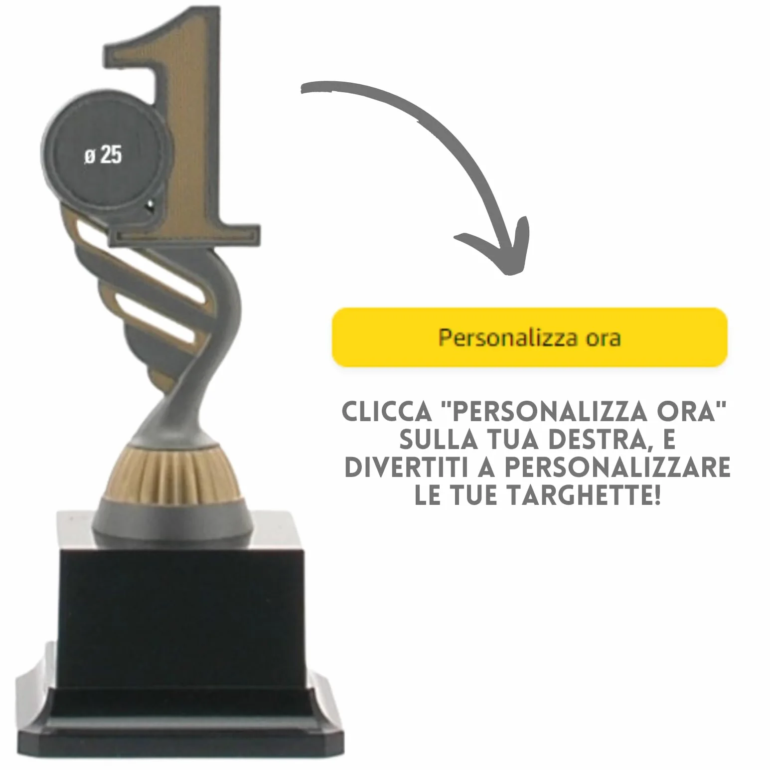 Trofei Sportivi con Targhetta Inclusa Premio per Tutti Gli Sport e Eventi