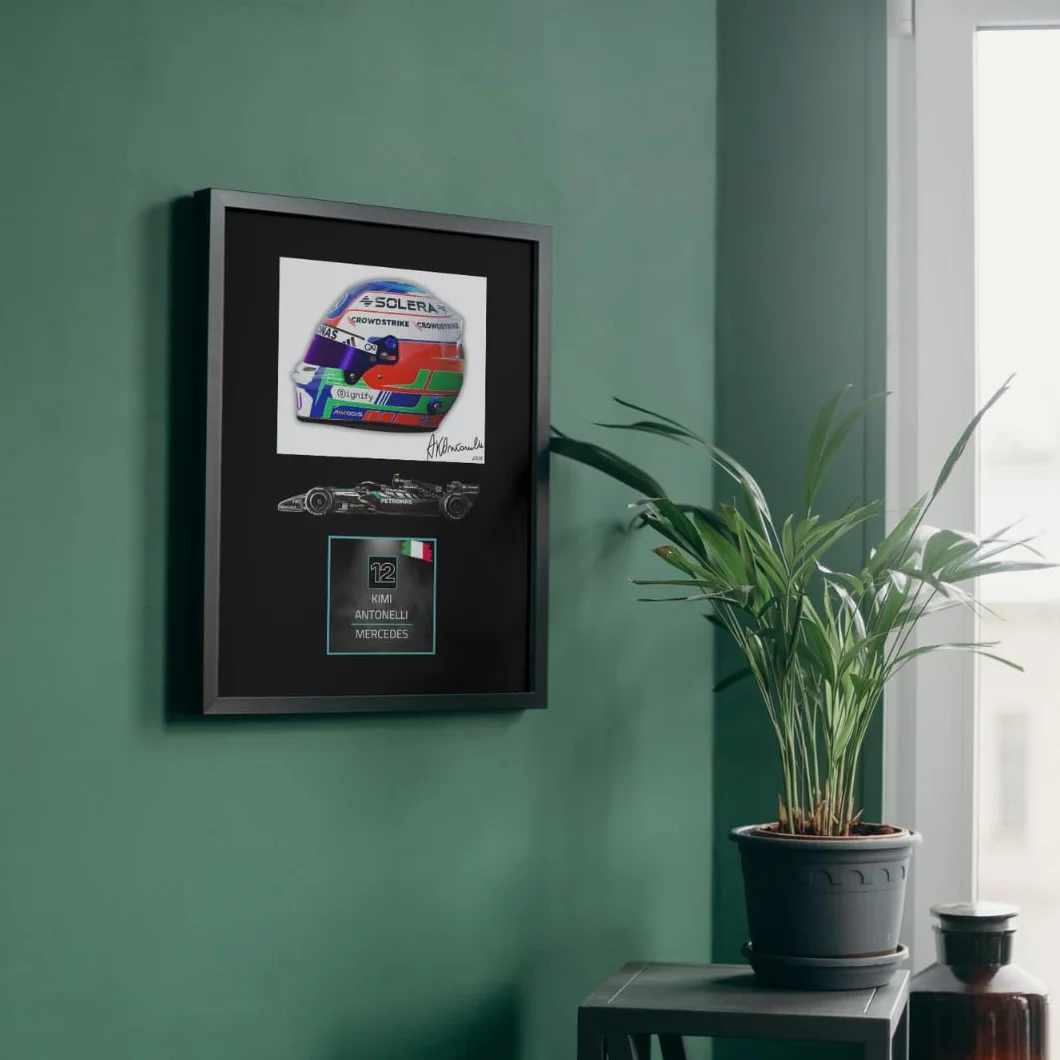 Lap Legends Kimi Antonelli 2025 Espositore Incorniciato z Podpisem Cyfrowym