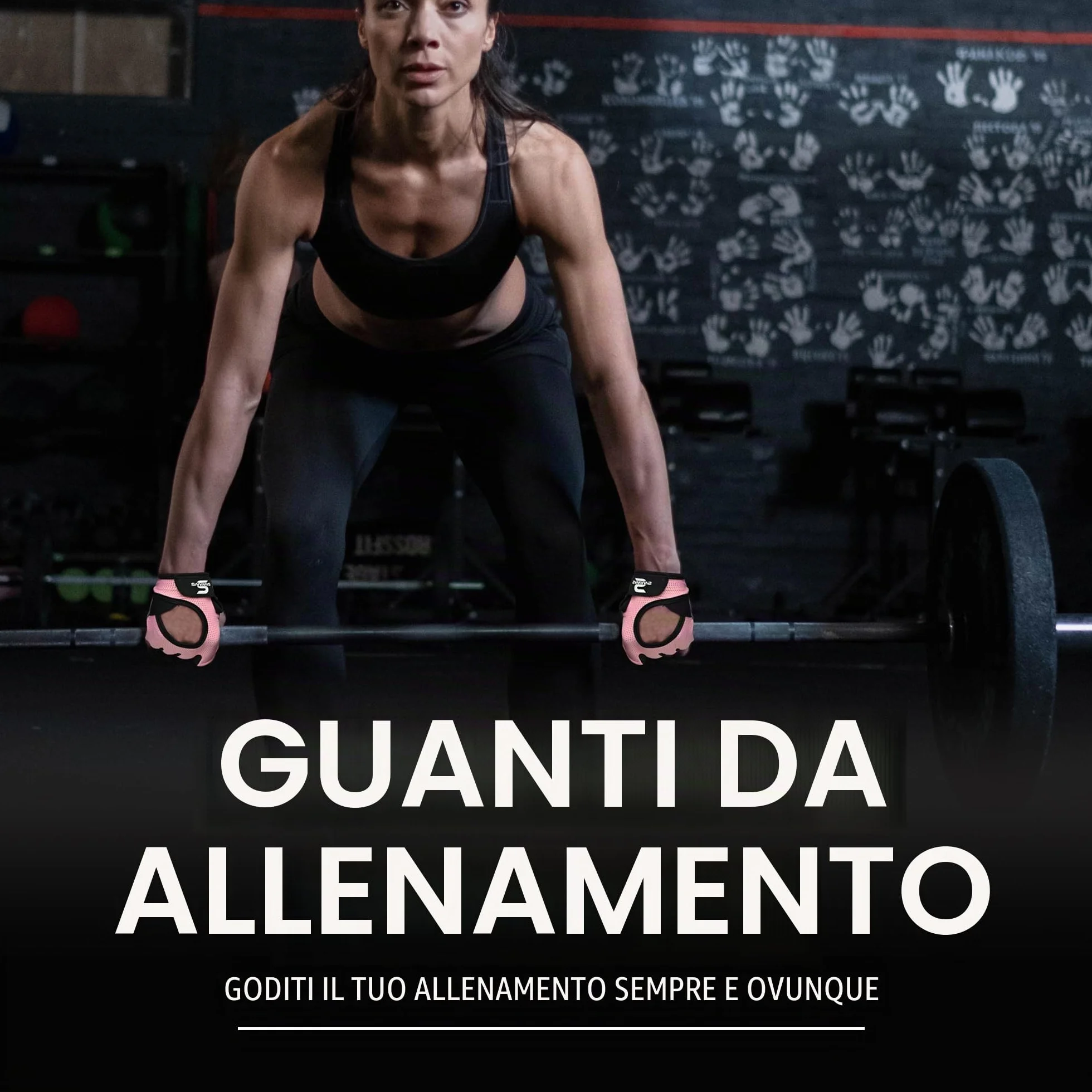 SAWANS Guanti da palestra per sollevamento pesi antiscivolo in silicone imbottito Palm Grip
