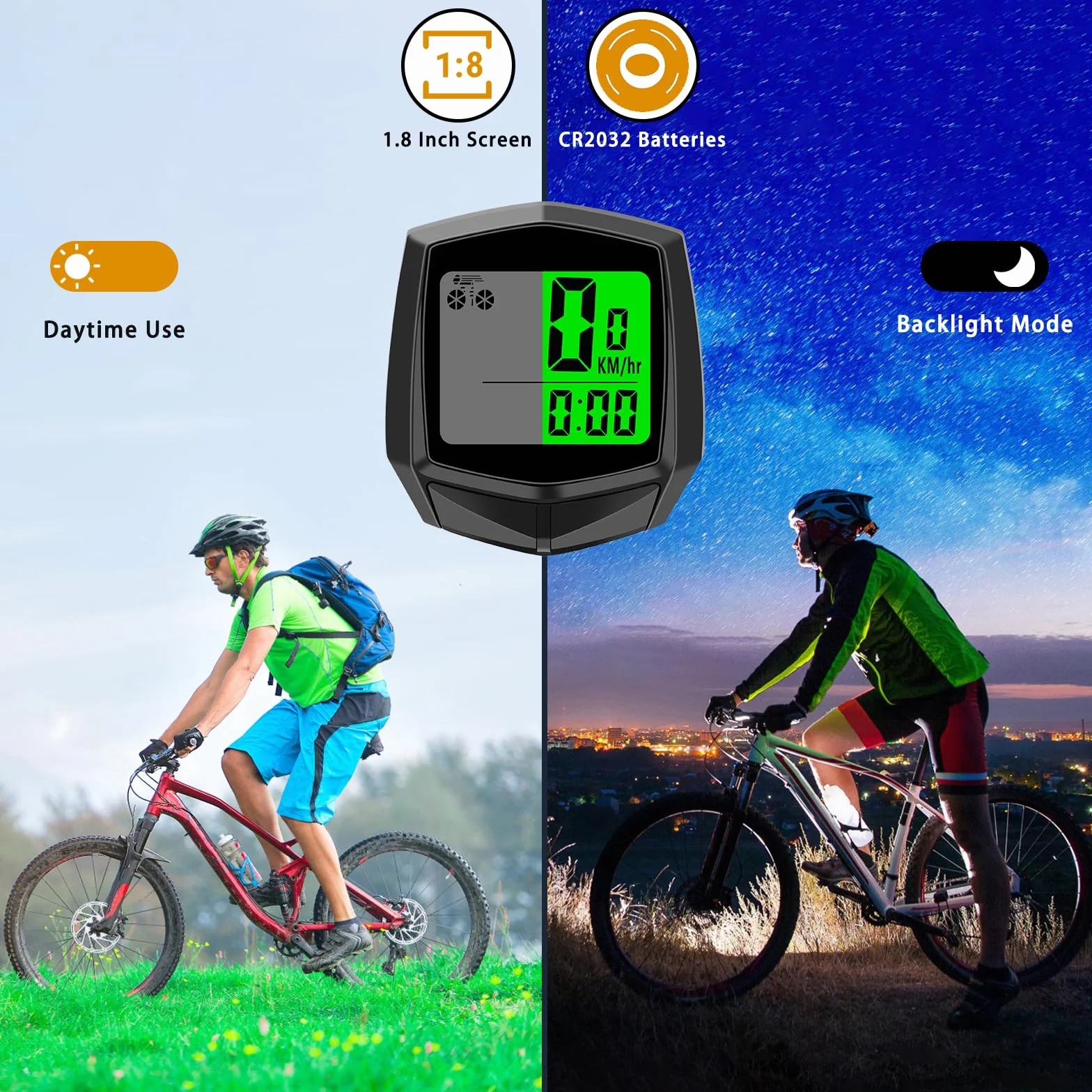 Contachilometri Bici con Filo 16 Funzioni Impermeabile