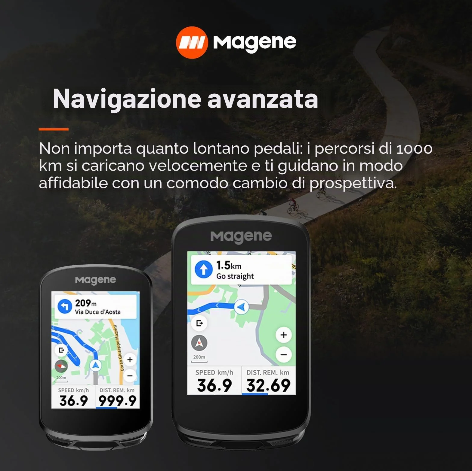 Magene C506 Ciclocomputer GPS Senza Fili Navigazione Cartografica Schermo a Colori Tangibile WiFi Bluetooth