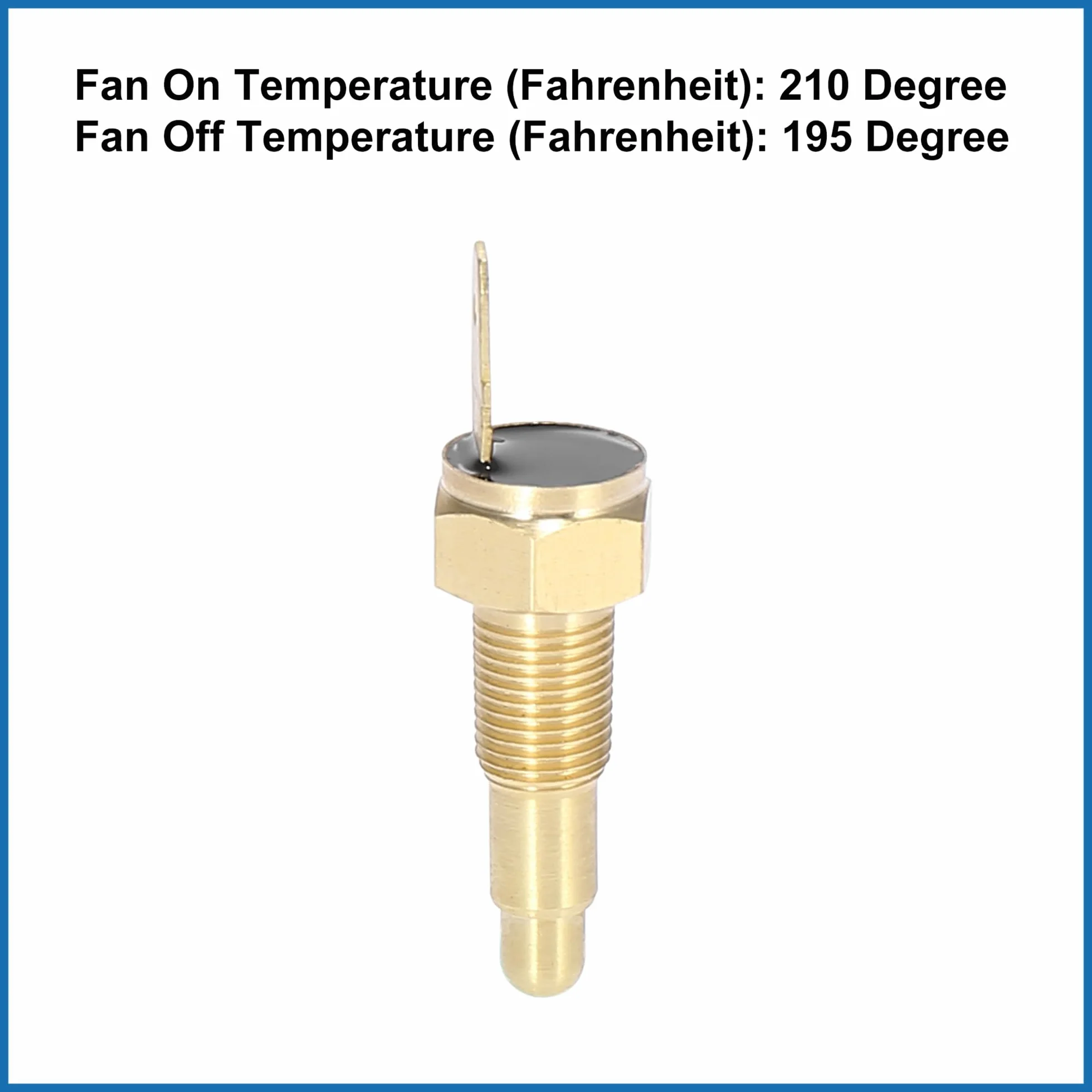 ABSOPRO Radiatore Ventola Termostato Interruttore 1/8" NPT 210° acceso 195° spento