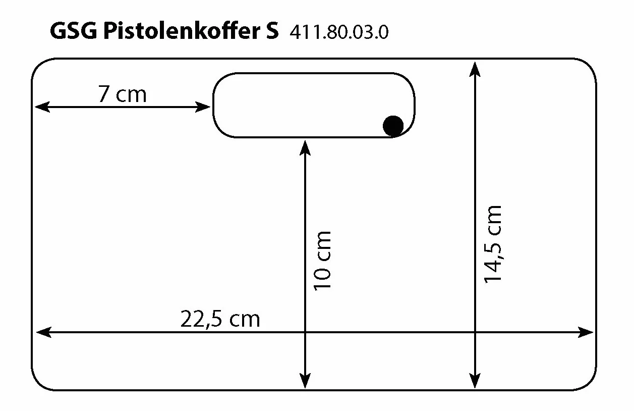 GSG Valigetta per armi plastica resistente urti pistole piccole medie imbottita lucchetti