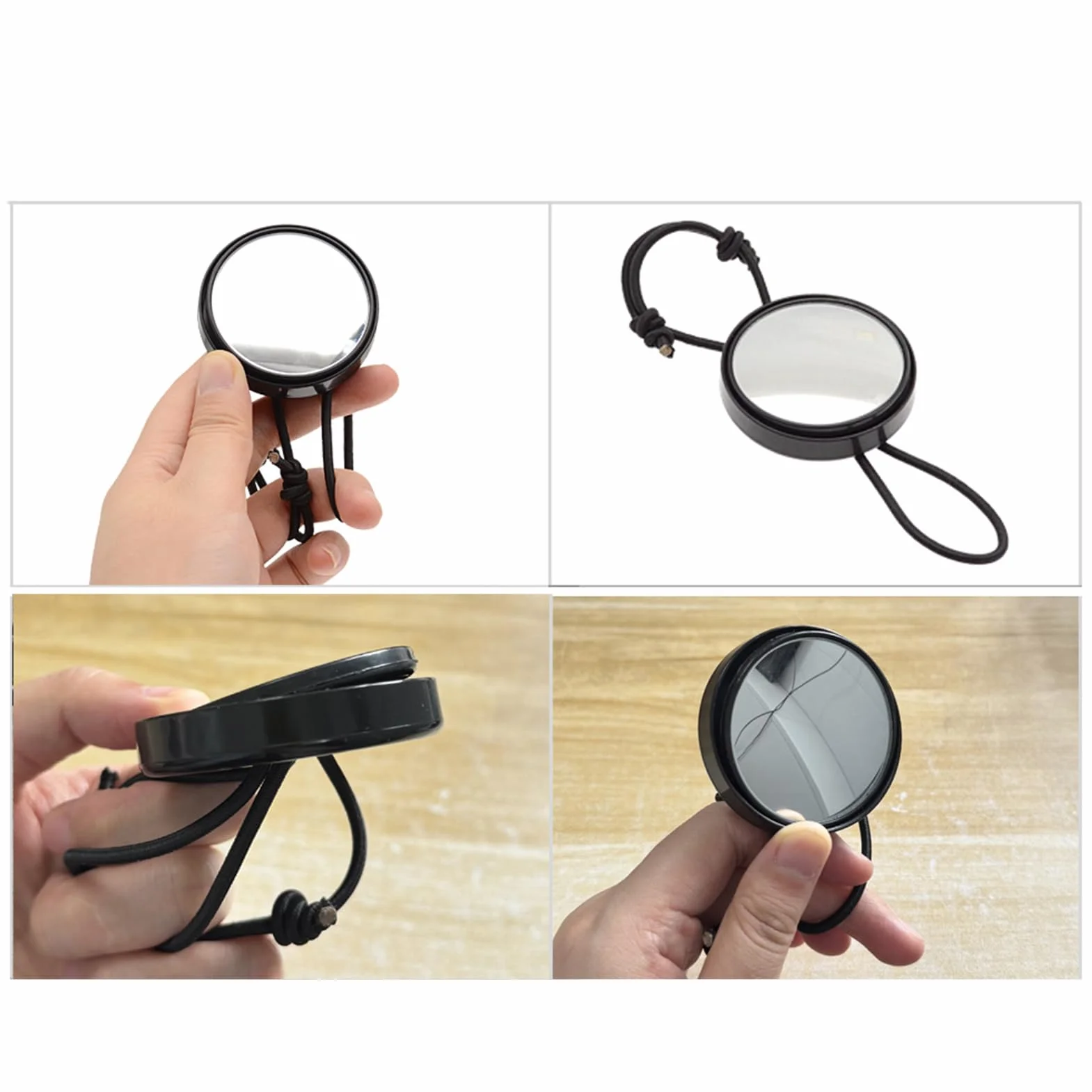 Specchietto Retrovisore Regolabile Subacqueo Rotondo Portatile per Immersioni Deriva e Grotte