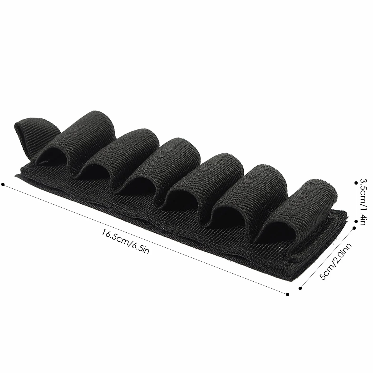 Porta cartucce tattico in Nylon 6 rotondi per fucili airsoft (Nero)