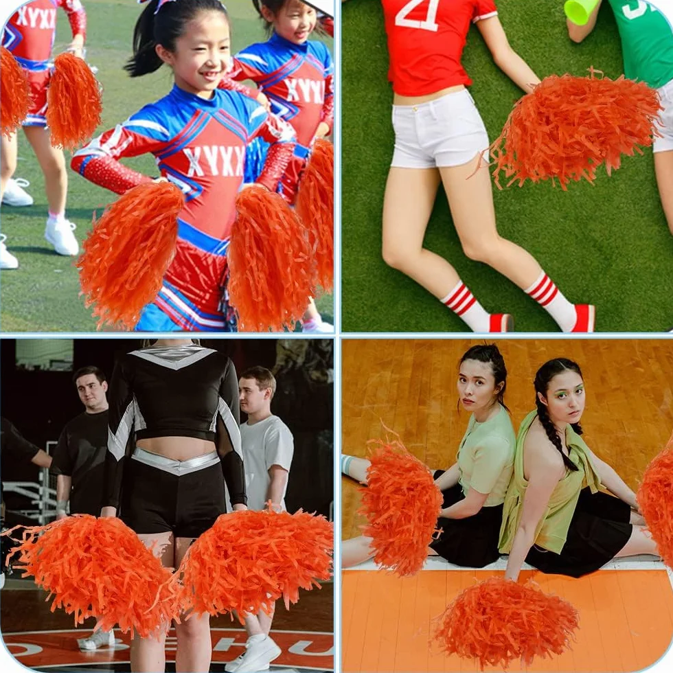 Pompon in plastica per Cheerleader 12 pezzi