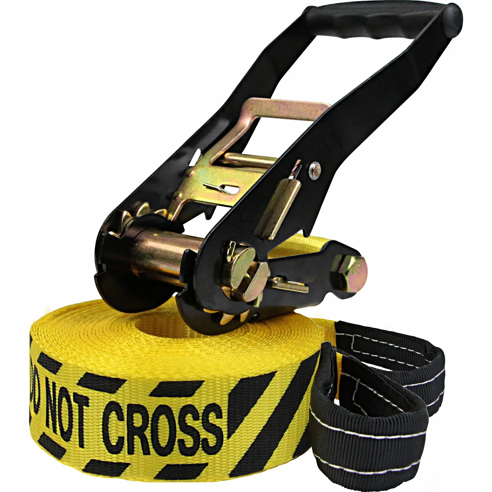 ALPIDEX Slackline 15 m per principianti e esperti, carico max 2 tonnellate, borsa da trasporto, giallo