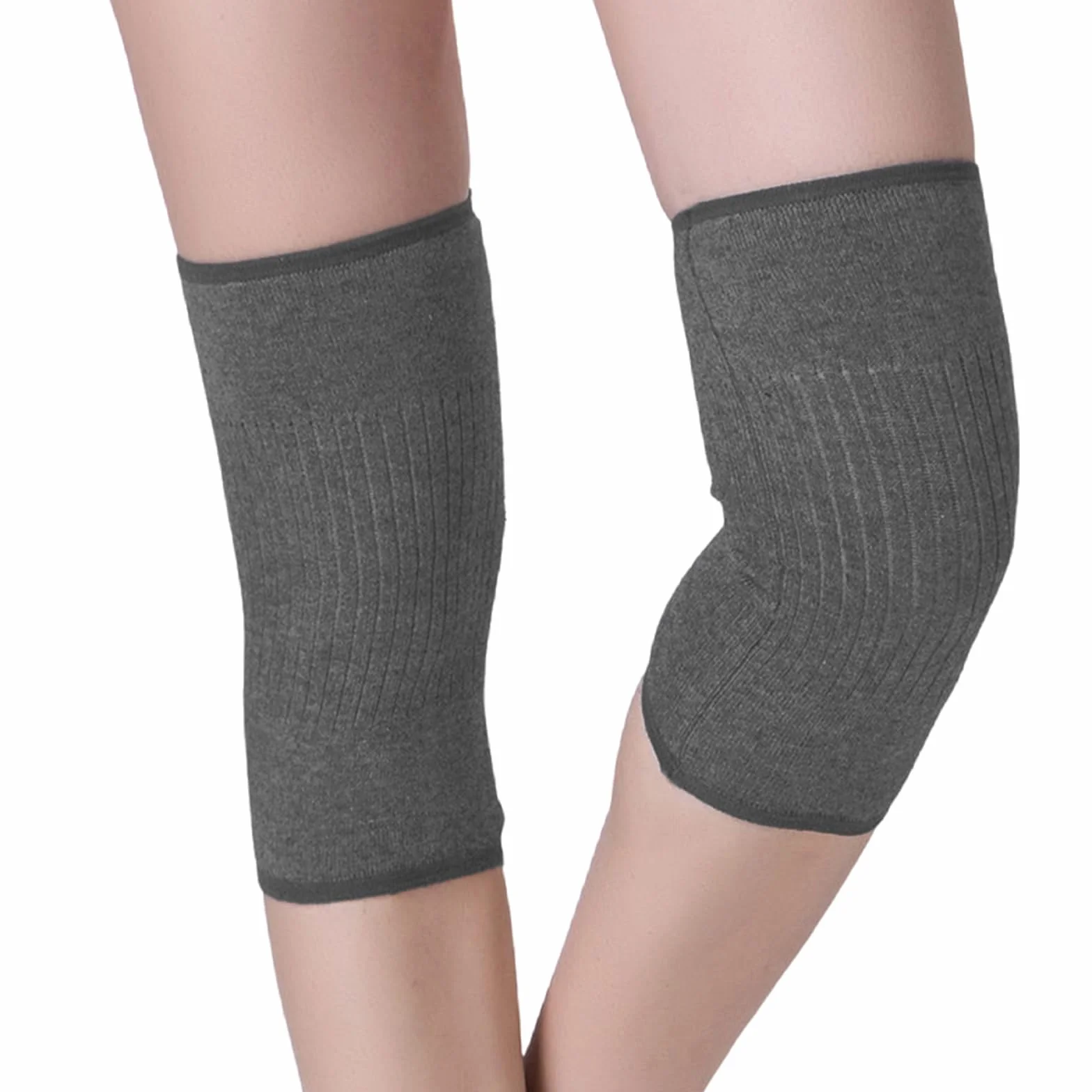 Helweet Ginocchiere Elastiche Termiche per Sport, Danza, Yoga, Corsa (L)