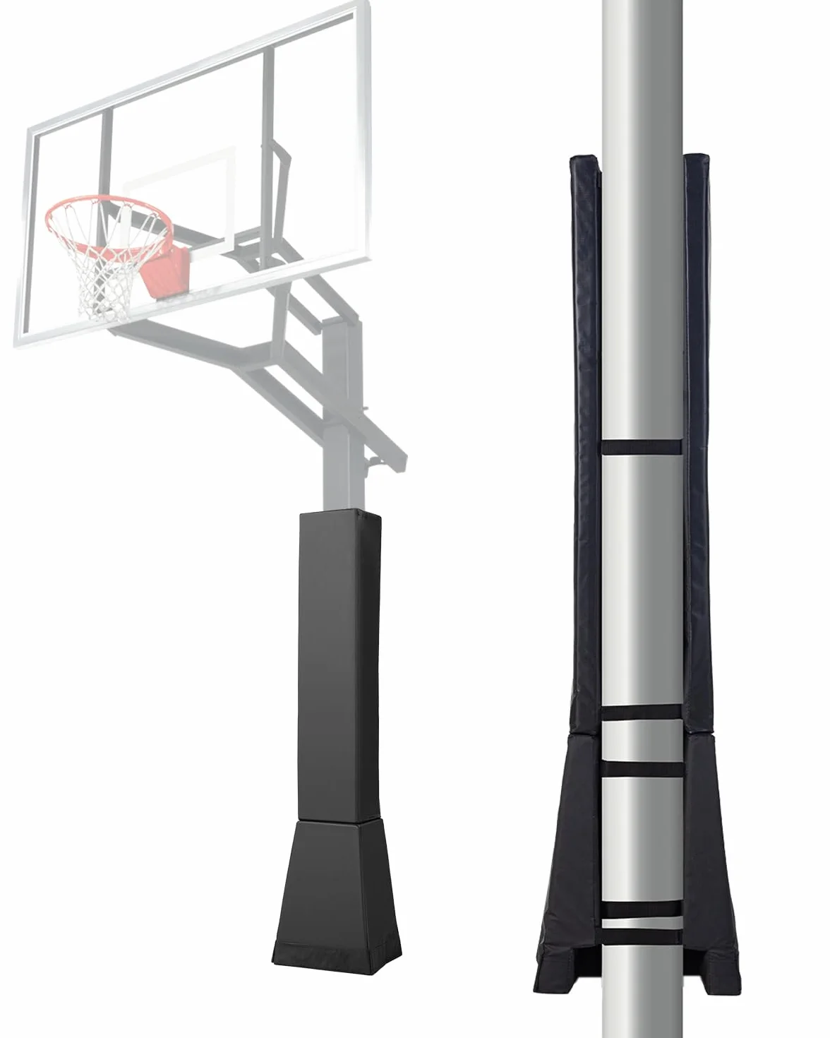 VEVOR Imbottitura per Palo da Basket Altezza 163 cm, Cuscinetto Protettivo Impermeabile per Barre Quadrate Max. 18x18 cm