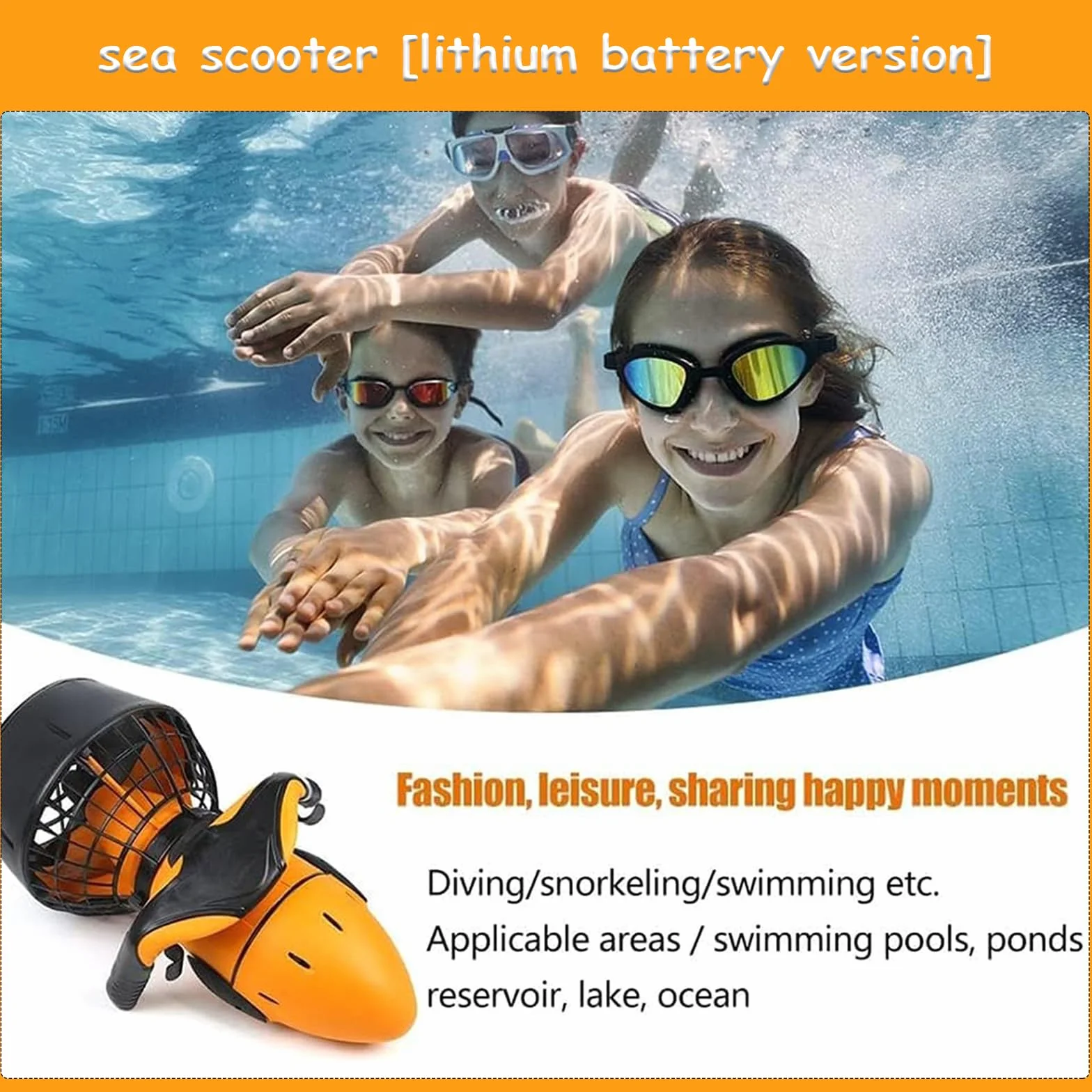 Seascooter subacqueo 500 W Immersioni Snorkeling