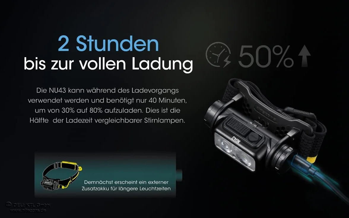 Nitecore NU43 Lampe frontale LED Noir Jaune