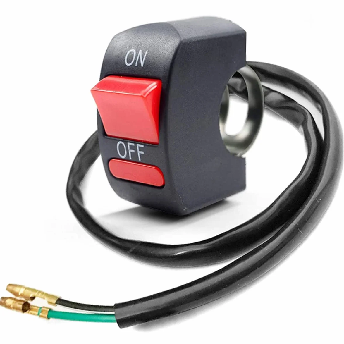 Greluma 1 Pezzo Moto Manubrio Interruttore a levetta On Off Interruttore a pulsante Bicicletta Moto Tuning Part per U5 U7 U2 LED Faro Scooter Electrombile
