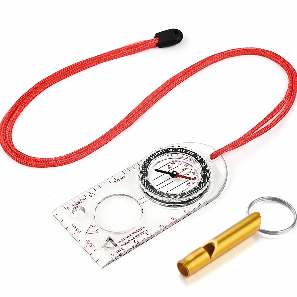 flintronic Bussola di Navigazione Impermeabile, Direzione Magnetica per Escursionismo e Orienteering