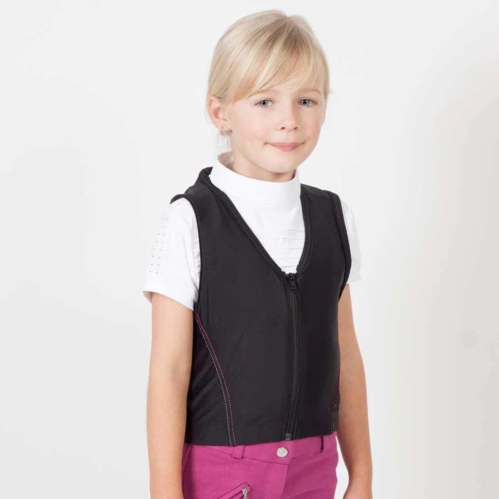 PFIFF 102842 - Paraschiena per bambini, misura S, colore: Nero/Rosa