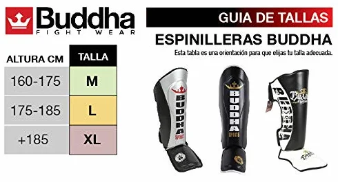 Espinilleras Buddha Top Negras