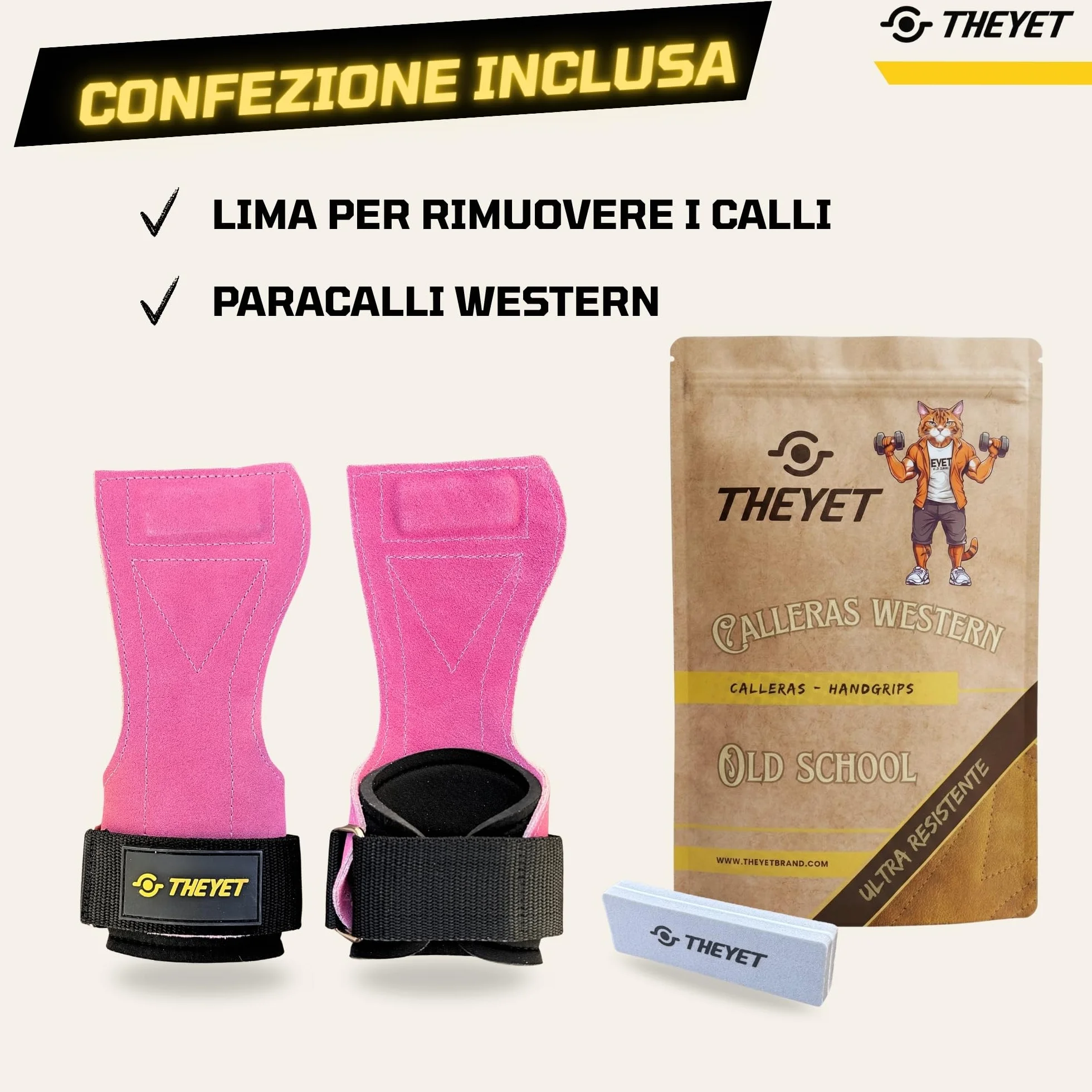 Guanti da Palestra Crossfit in Pelle Senza Fori per Uomo e Donna Protezione Mani Trazioni Pesi